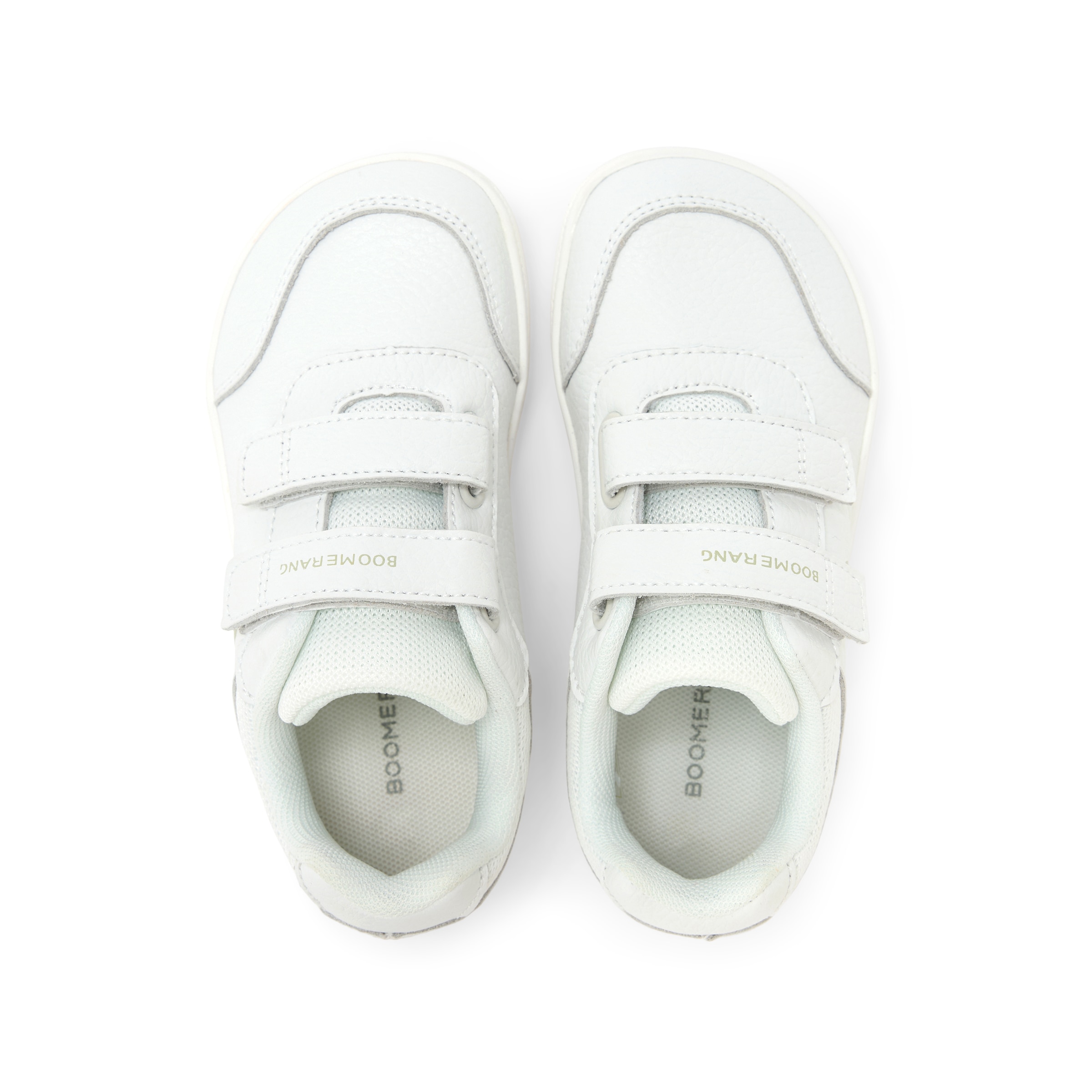 Zapatillas training infantil en piel con velcro FLEX Boomerang Barefoot - Blanco Blanco-3