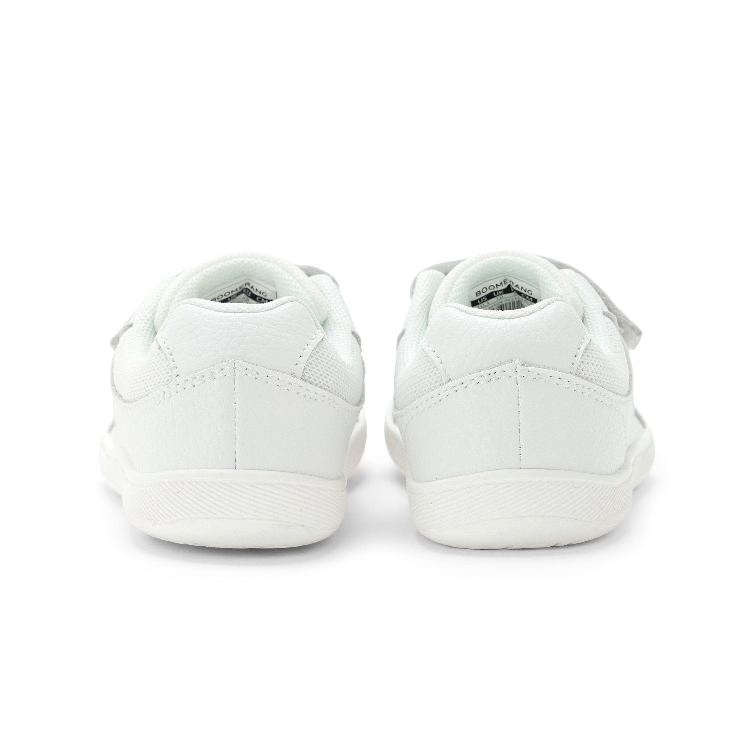 Zapatillas training infantil en piel con velcro FLEX Boomerang Barefoot - Blanco Blanco-4