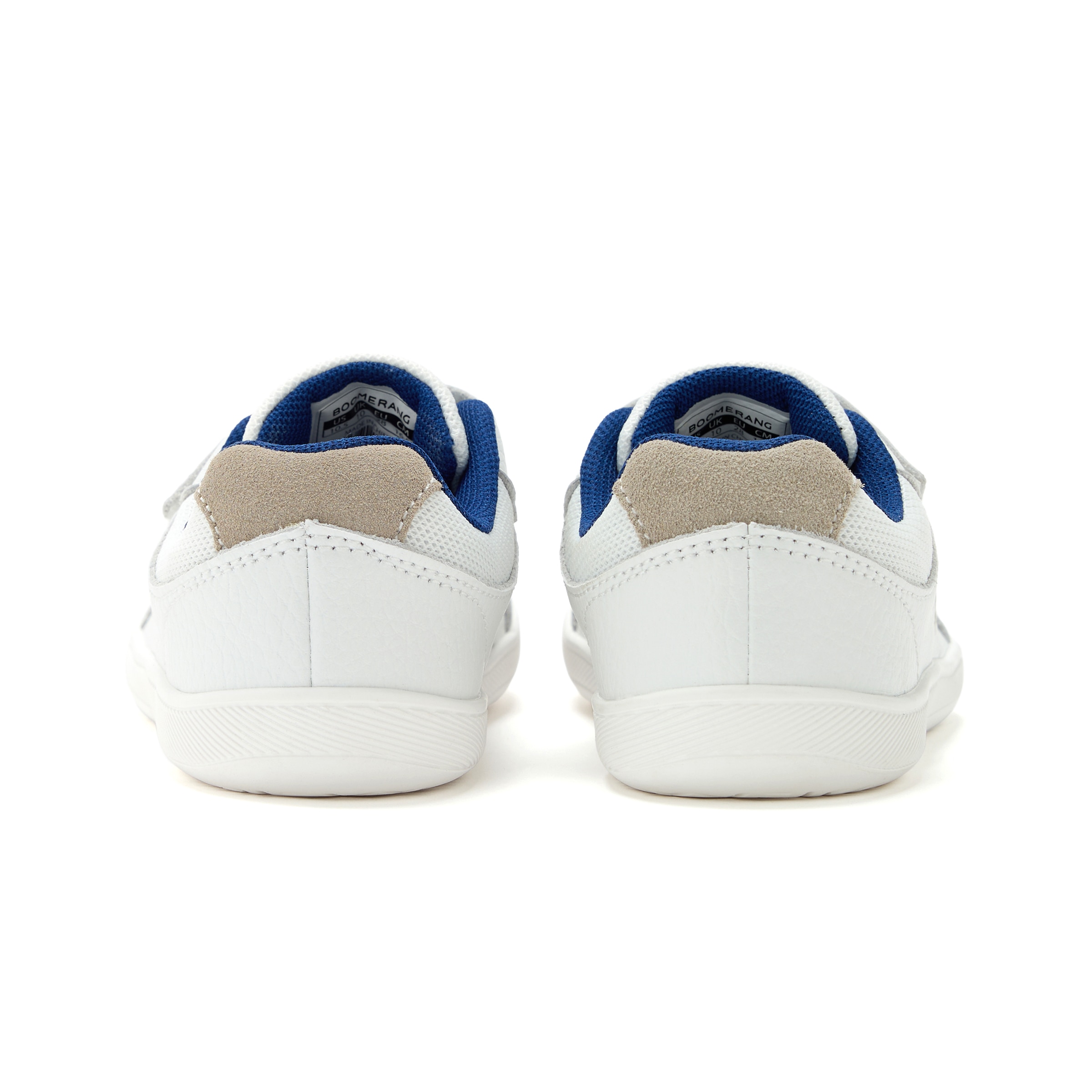 Sapatilhas de Training Infantis em Pele com Velcro Flex Bareffot Branco-marfim-4