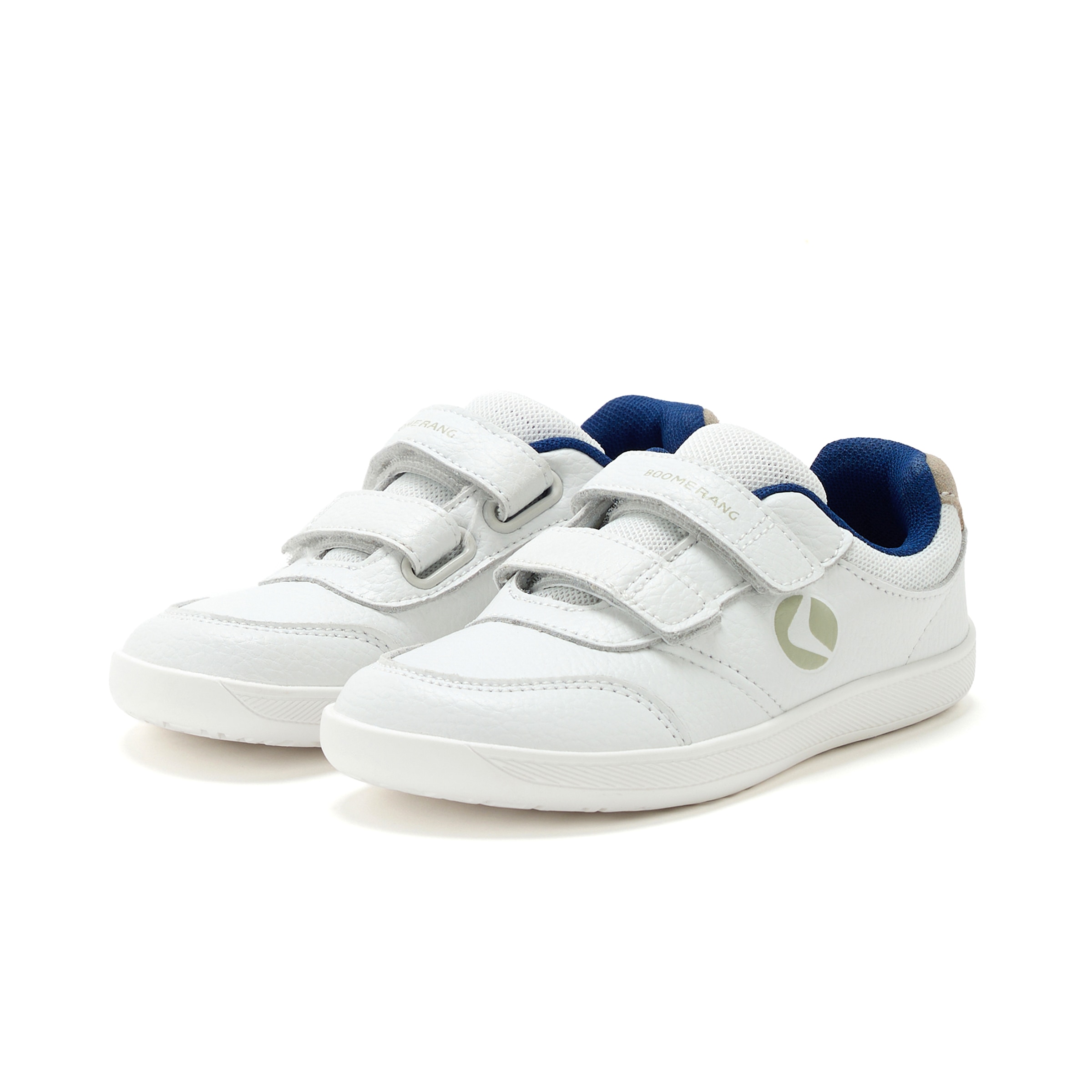 Sapatilhas de Training Infantis em Pele com Velcro Flex Bareffot Branco-marfim-5