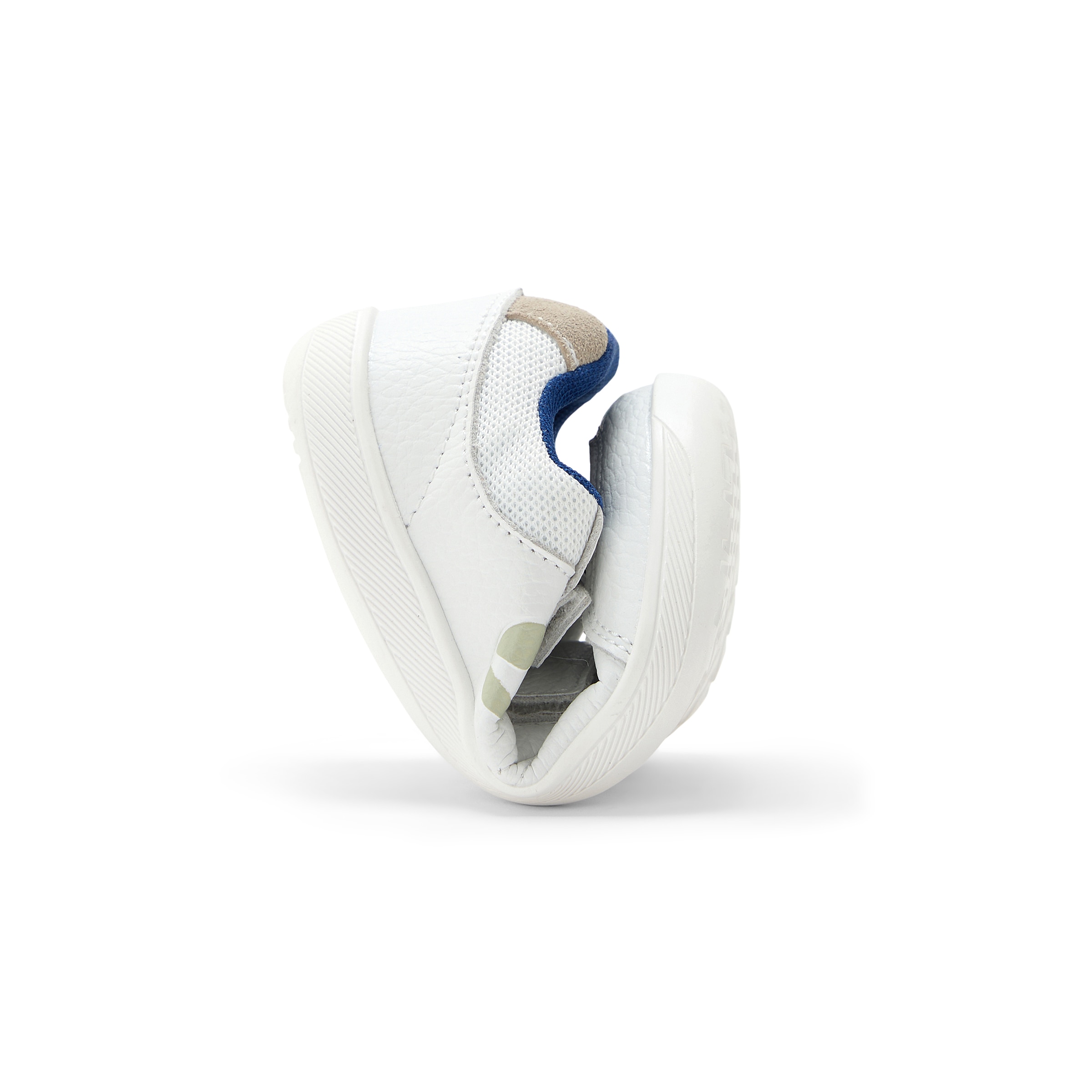 Sapatilhas de Training Infantis em Pele com Velcro Flex Bareffot Branco-marfim-6