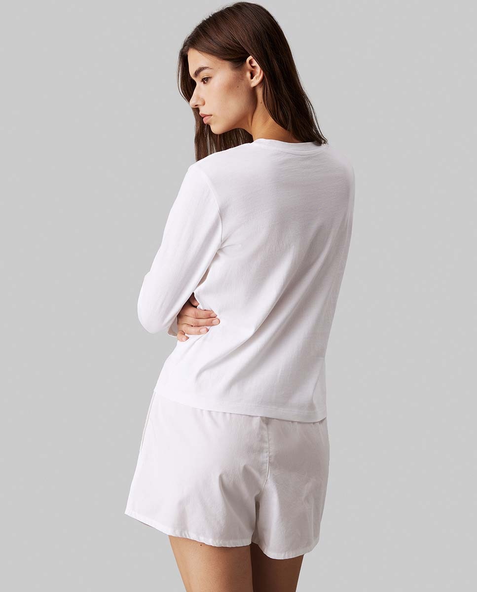 Camisola de Manga Comprida - Cotton Tees Branco-2