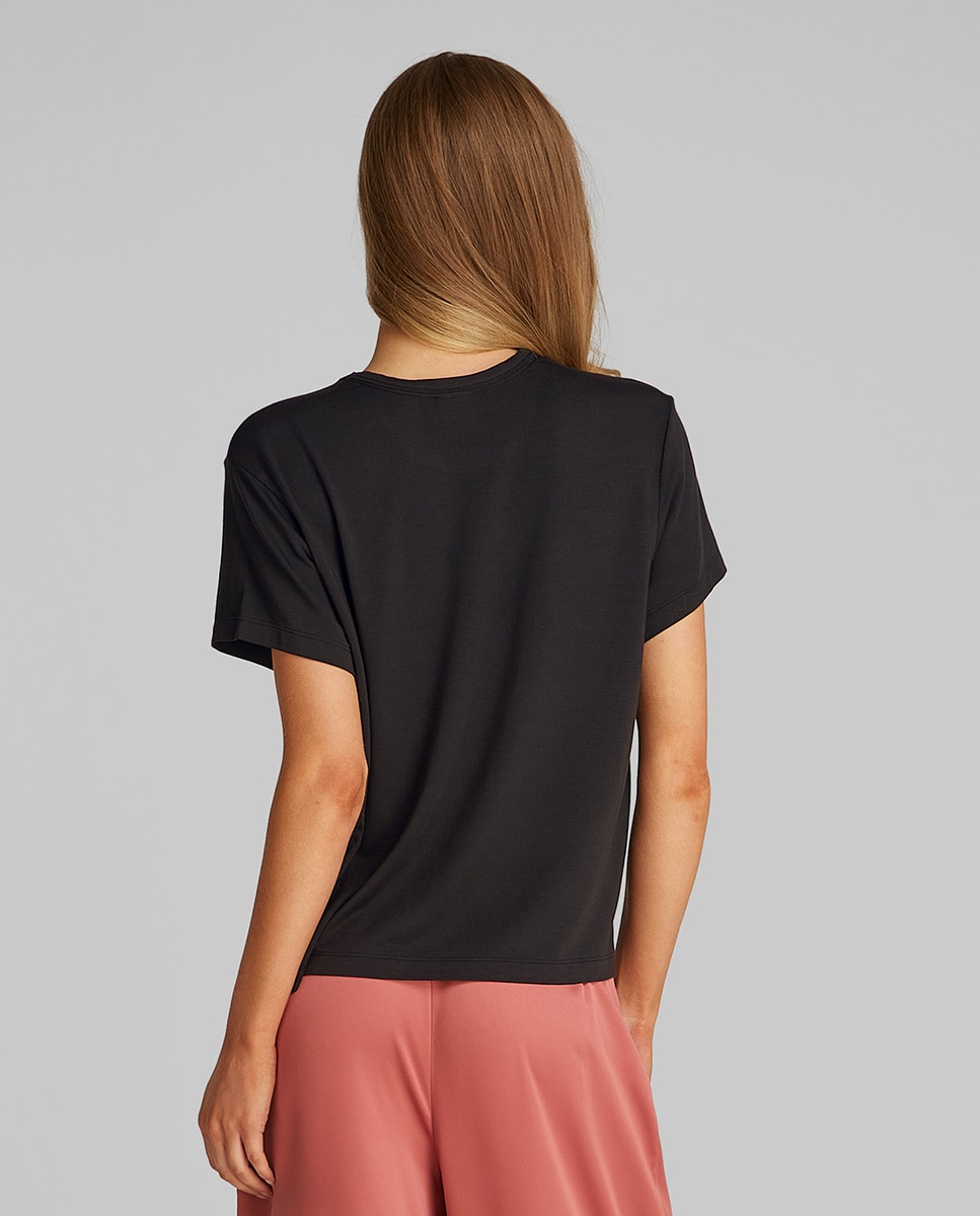 T-shirt de Manga Curta Ultra Soft Modal Preto-2