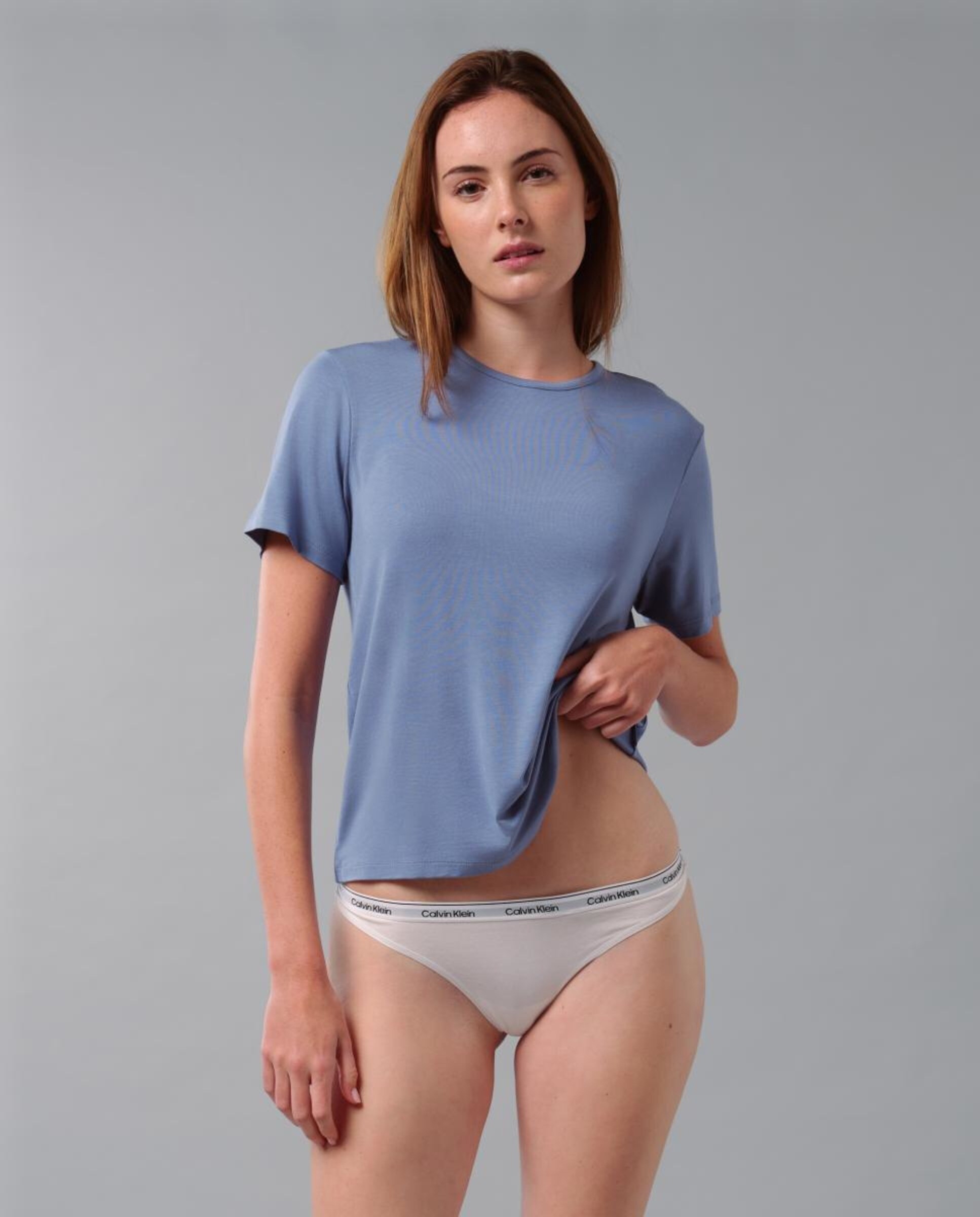 T-shirt de Manga Curta Ultra Soft Modal Azul-5