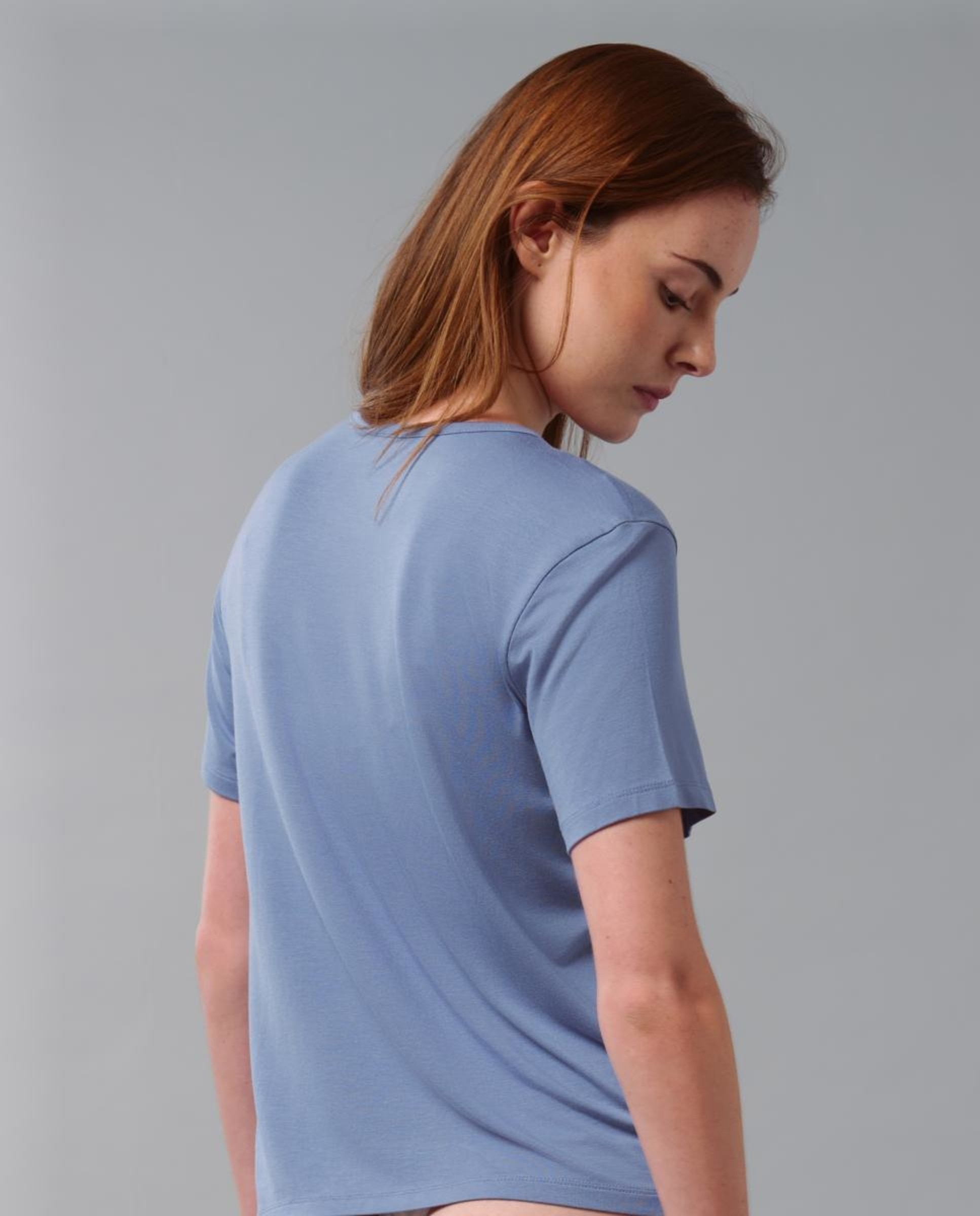 T-shirt de Manga Curta Ultra Soft Modal Azul-6