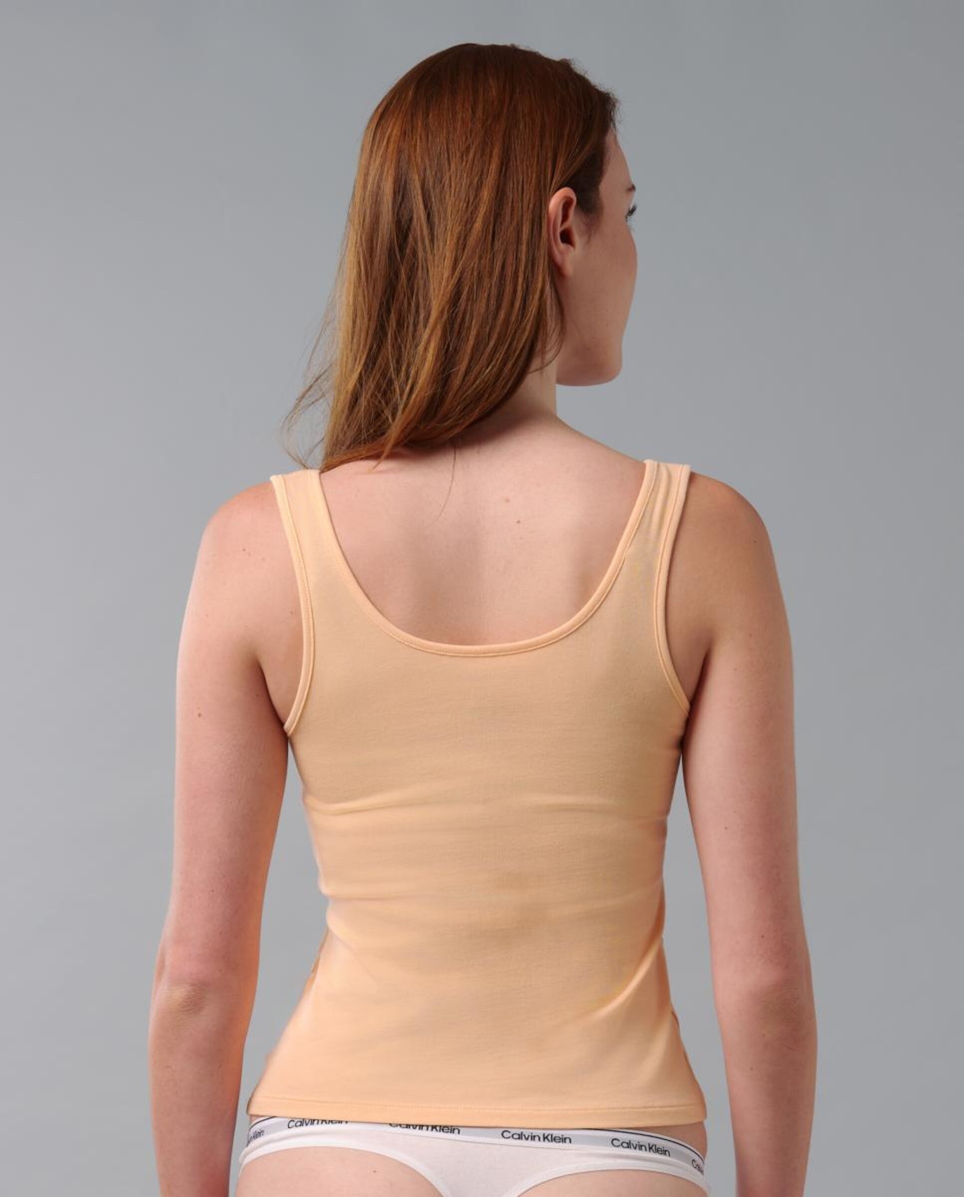 T-shirt de Alças Cotton Stretch Laranja-5