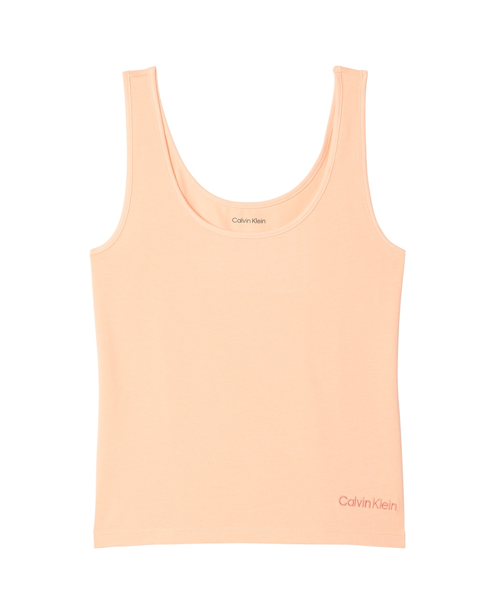 T-shirt de Alças Cotton Stretch Laranja-6