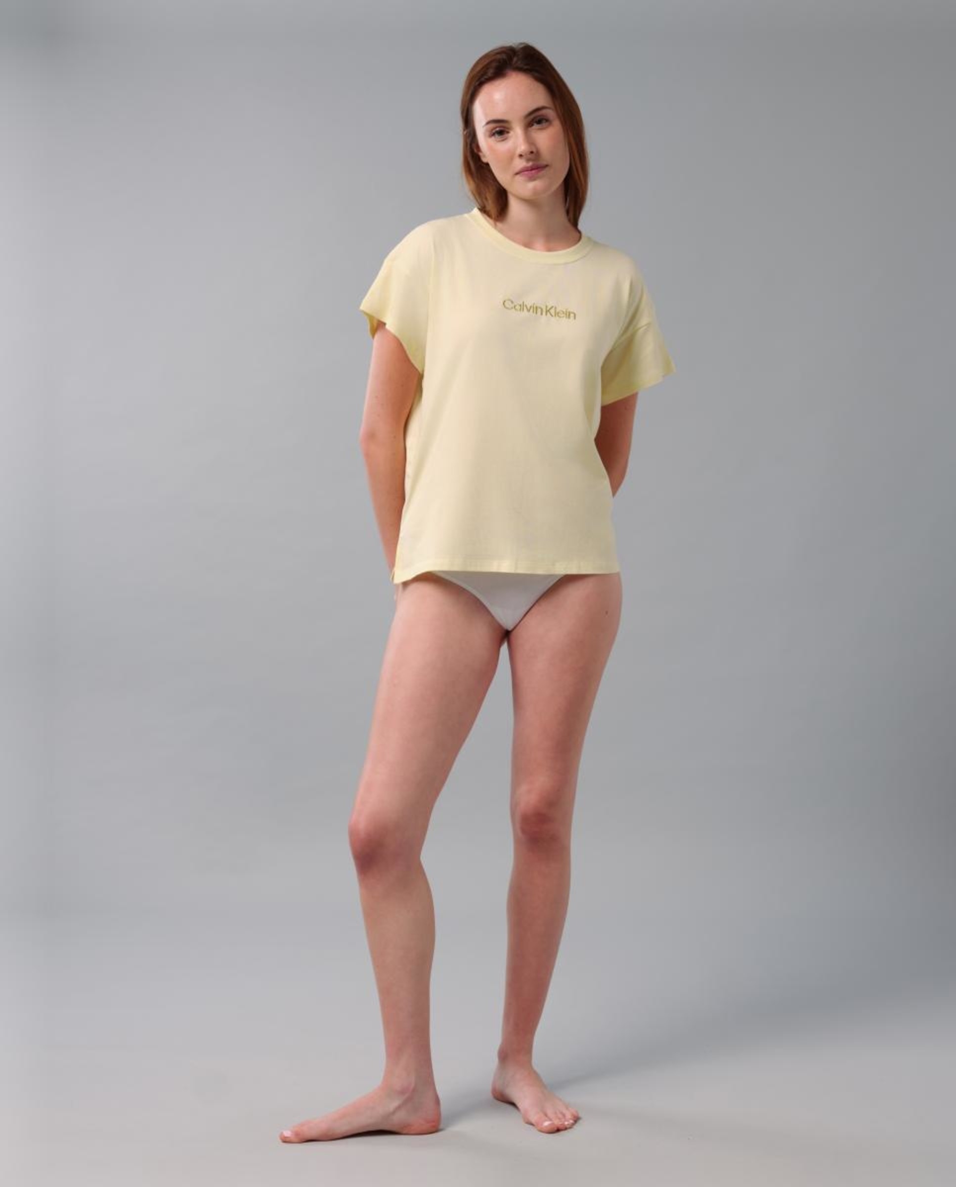 T-shirt de Manga Curta Cotton Stretch Amarelo-2