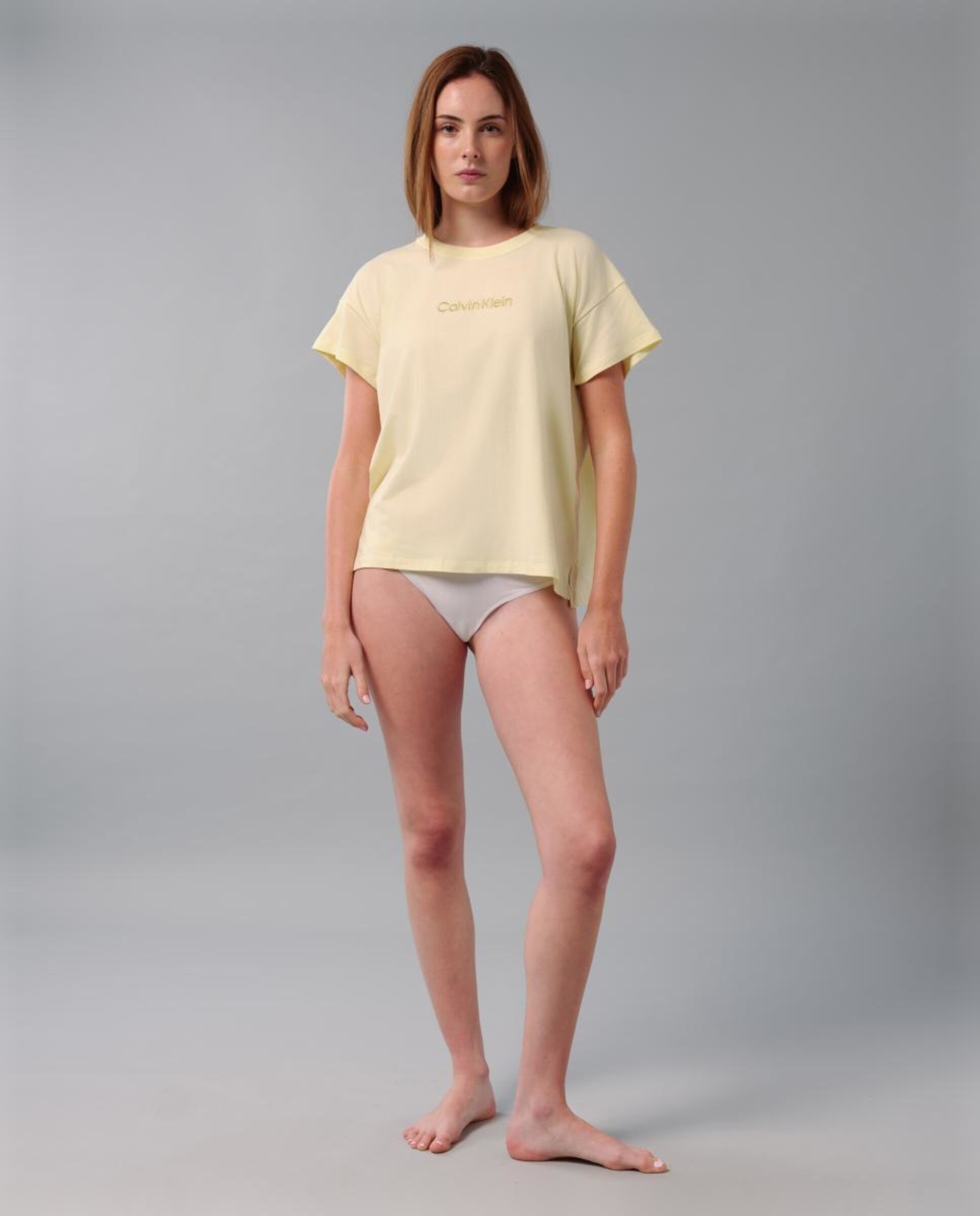 T-shirt de Manga Curta Cotton Stretch Amarelo-3