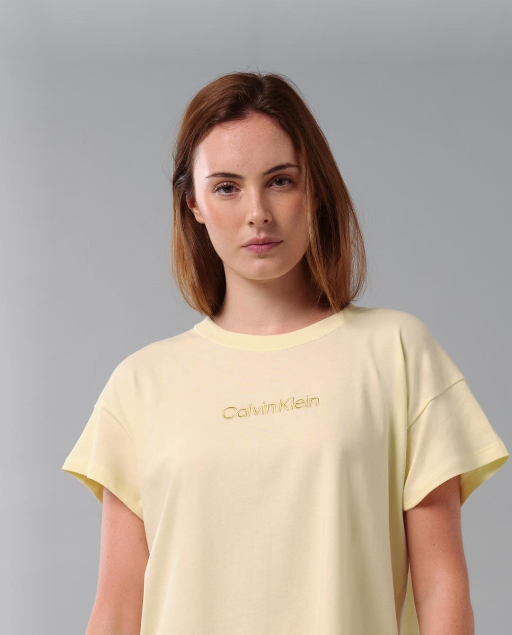 T-shirt de Manga Curta Cotton Stretch Amarelo-4