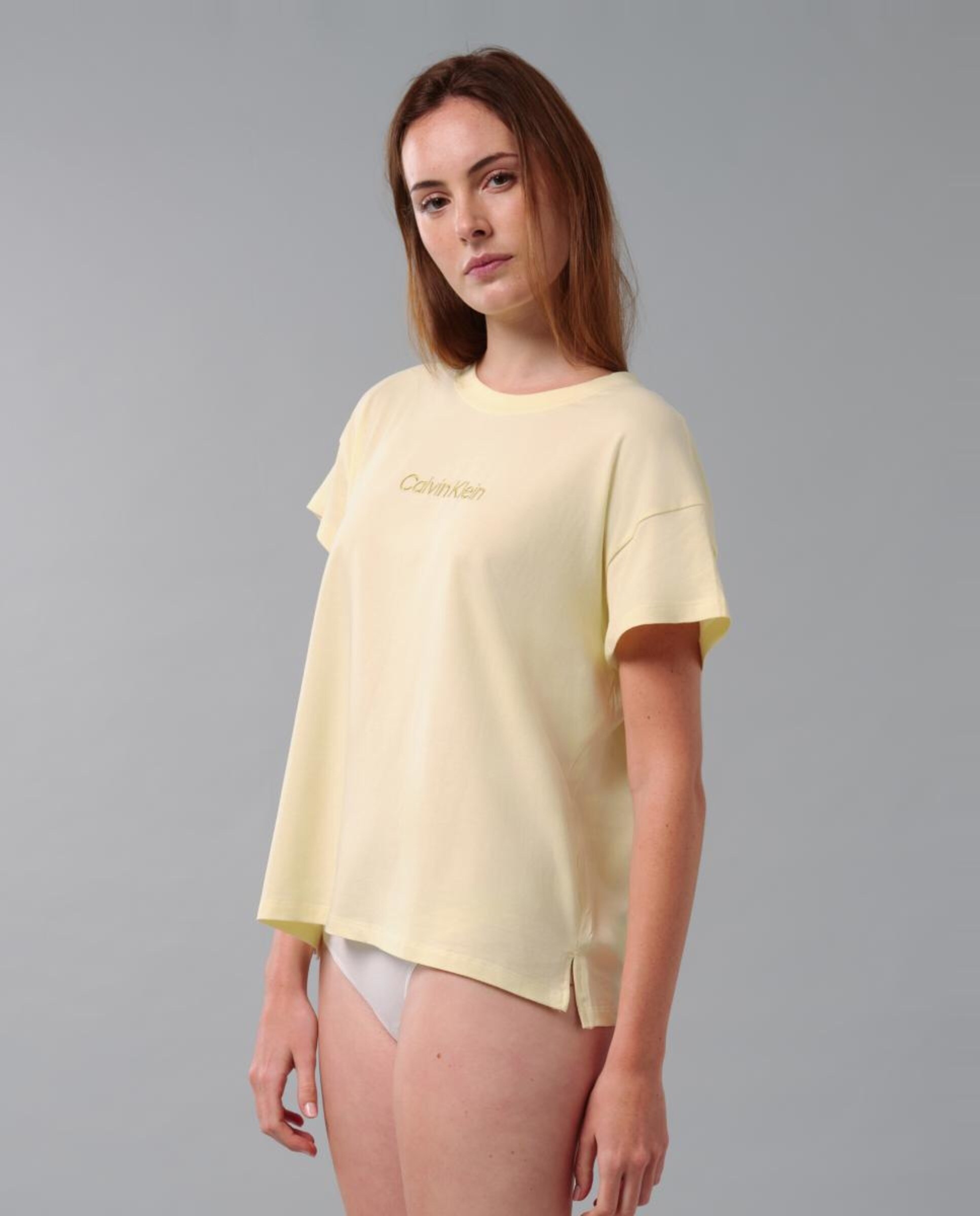 T-shirt de Manga Curta Cotton Stretch Amarelo-5
