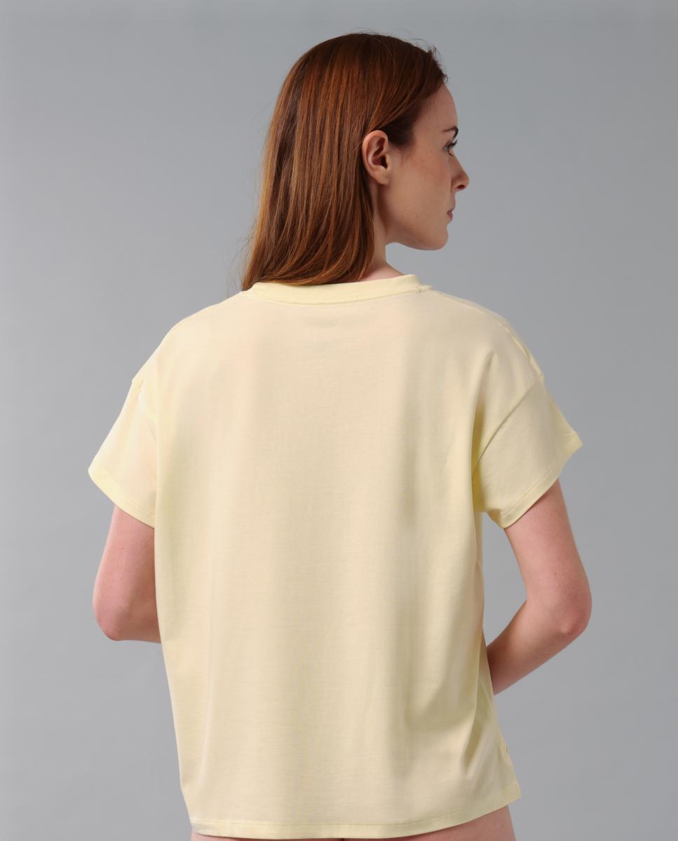 T-shirt de Manga Curta Cotton Stretch Amarelo-6