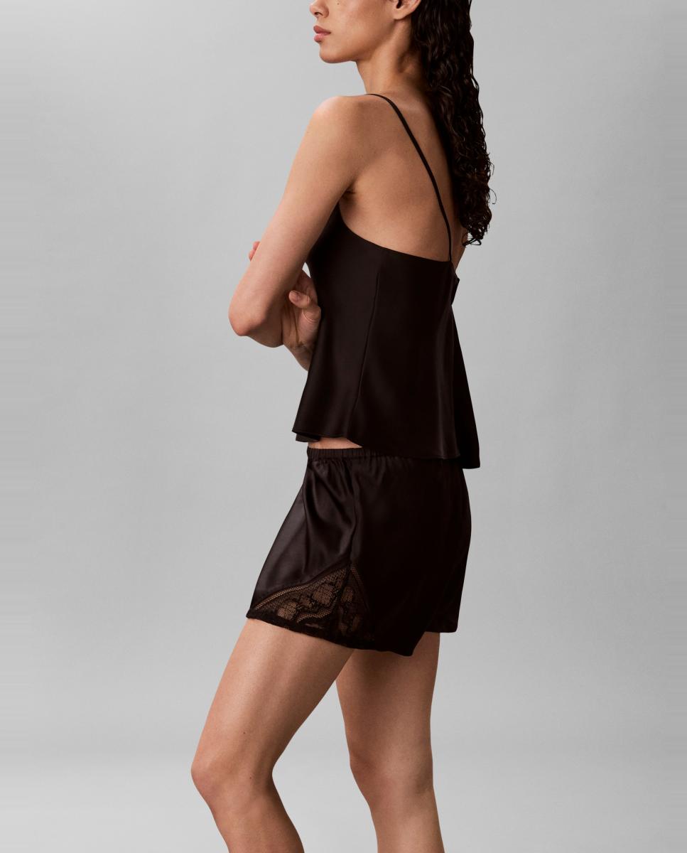 Camisa de Cetim Preto-2