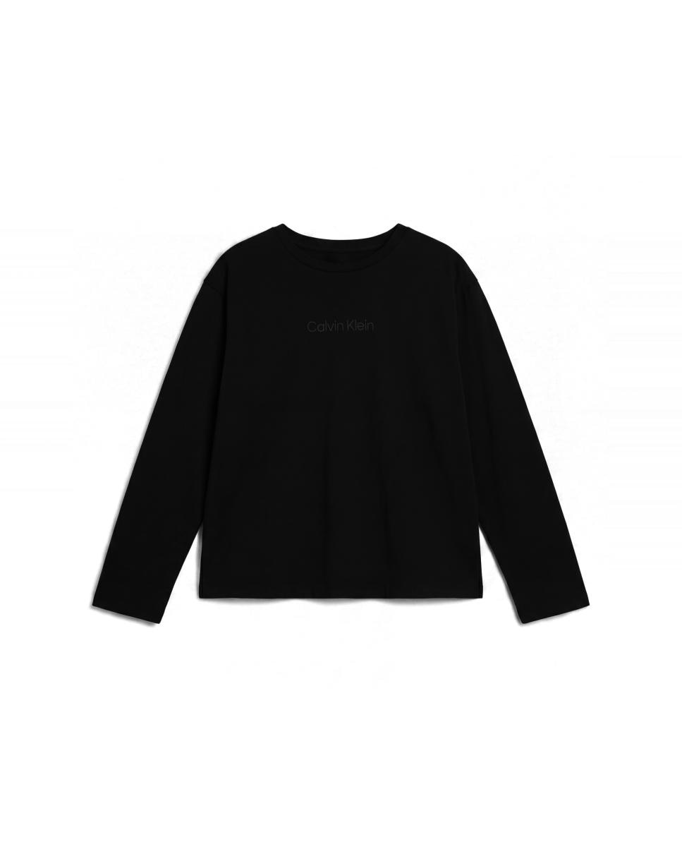 Camisola de manga comprida Preto-6