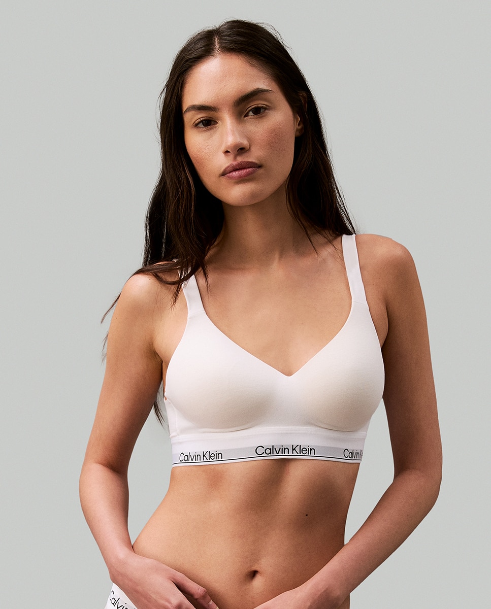 Bralette com Enchimento - Modern Cotton Branco-1