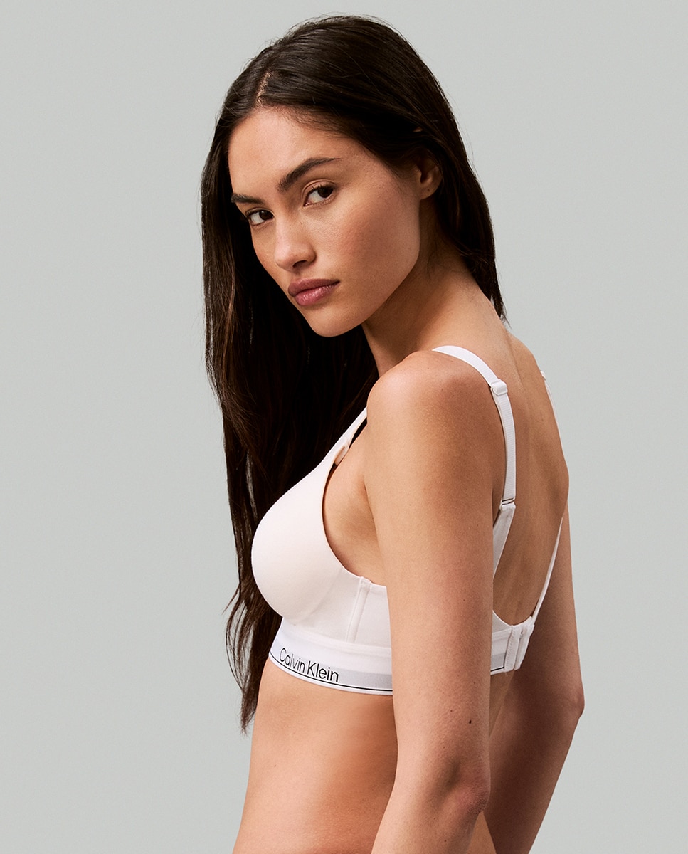 Bralette com Enchimento - Modern Cotton Branco-2