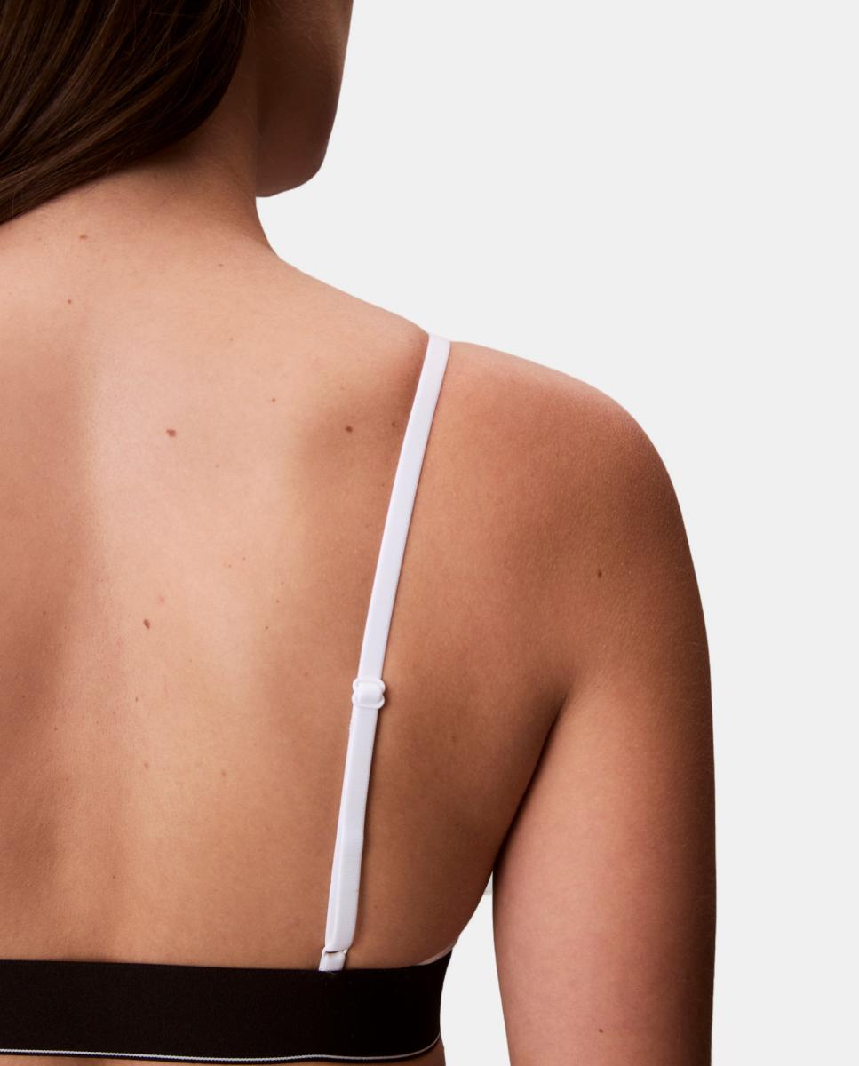 Sujetador sin preformar CK GRAPHIC - Calvin Klein - Blanco Blanco-3