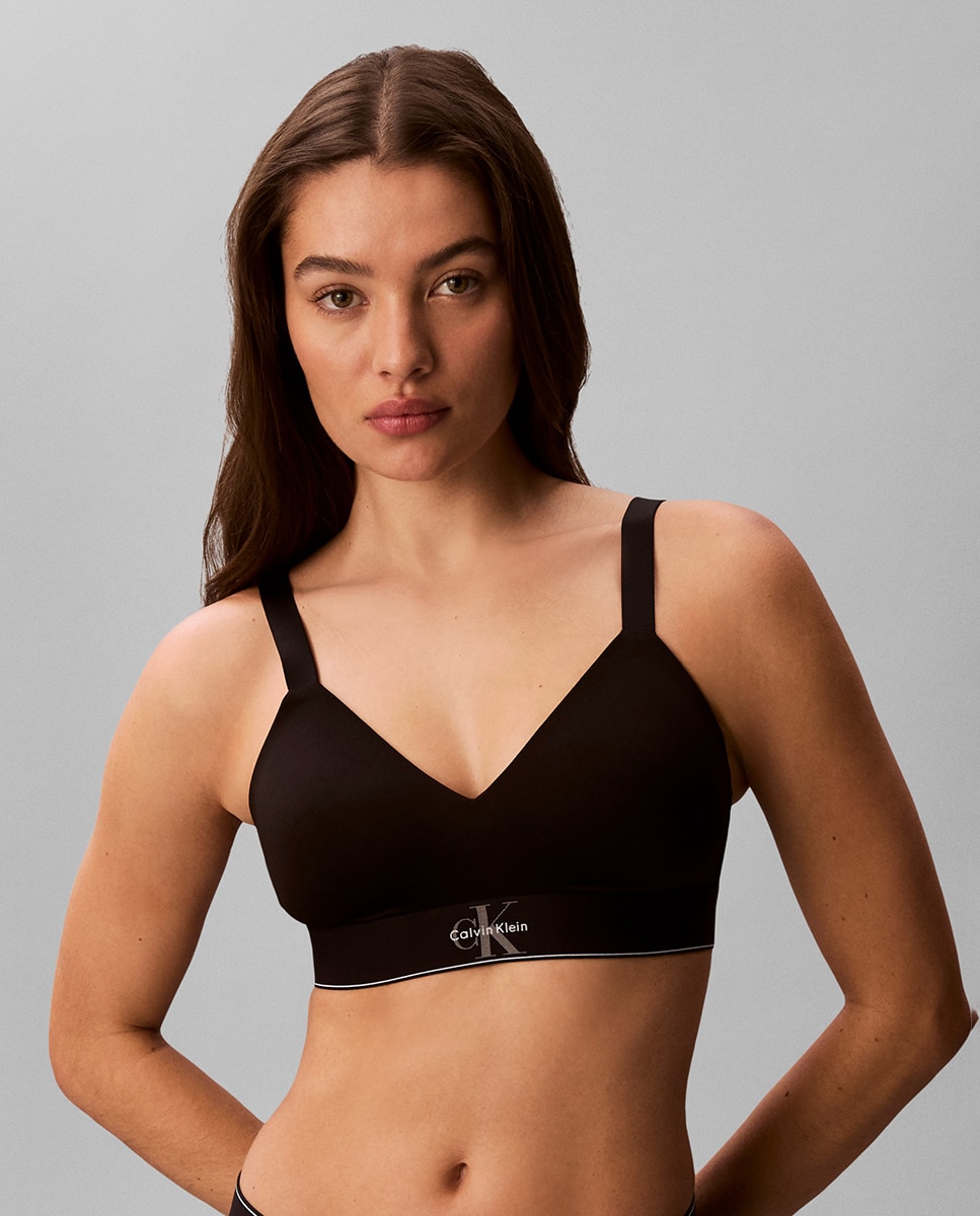 Sujetador bralette preformado CK GRAPHIC - Calvin Klein - Negro Negro-1