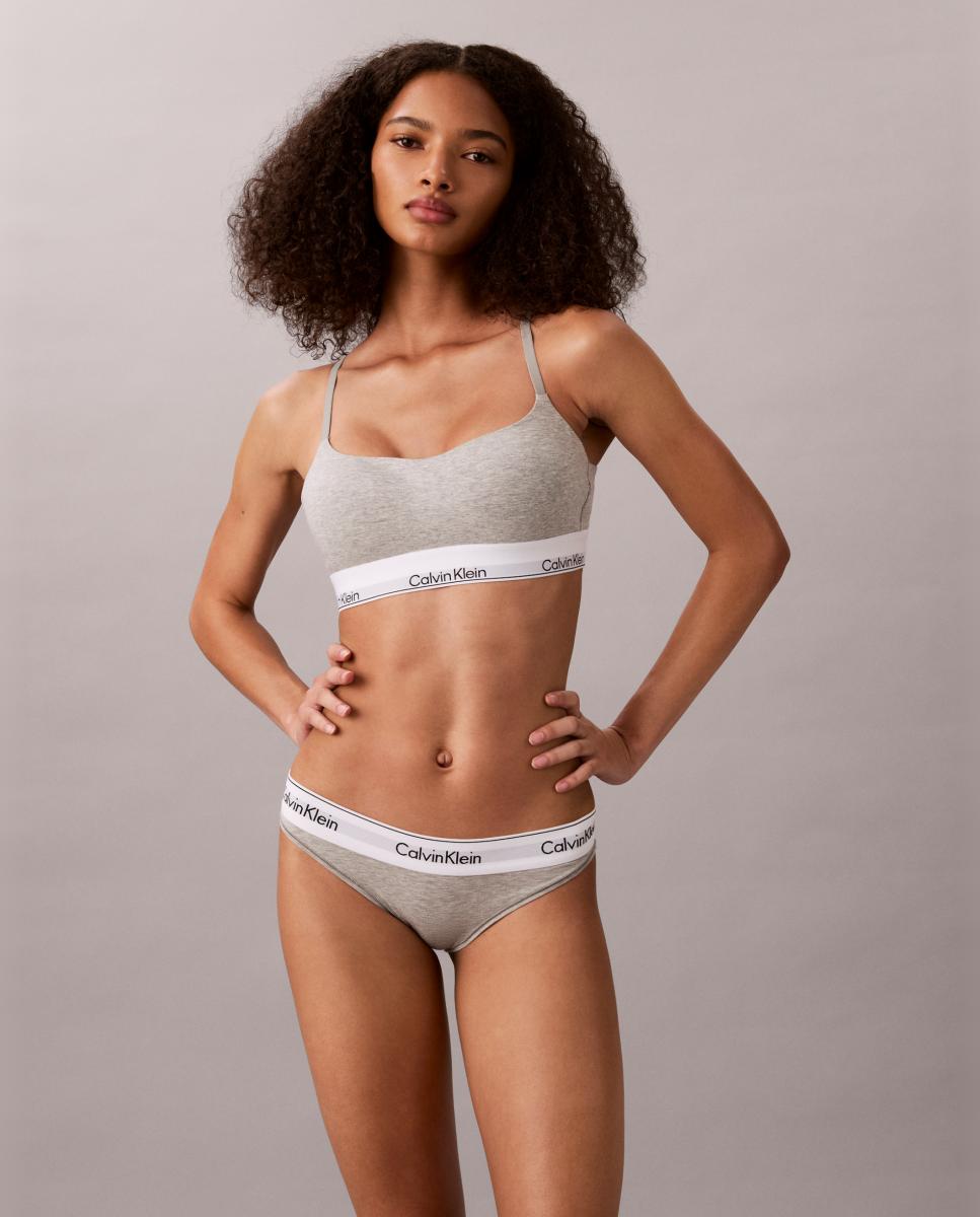 Sujetador bralette - Calvin Klein - Gris Gris-4