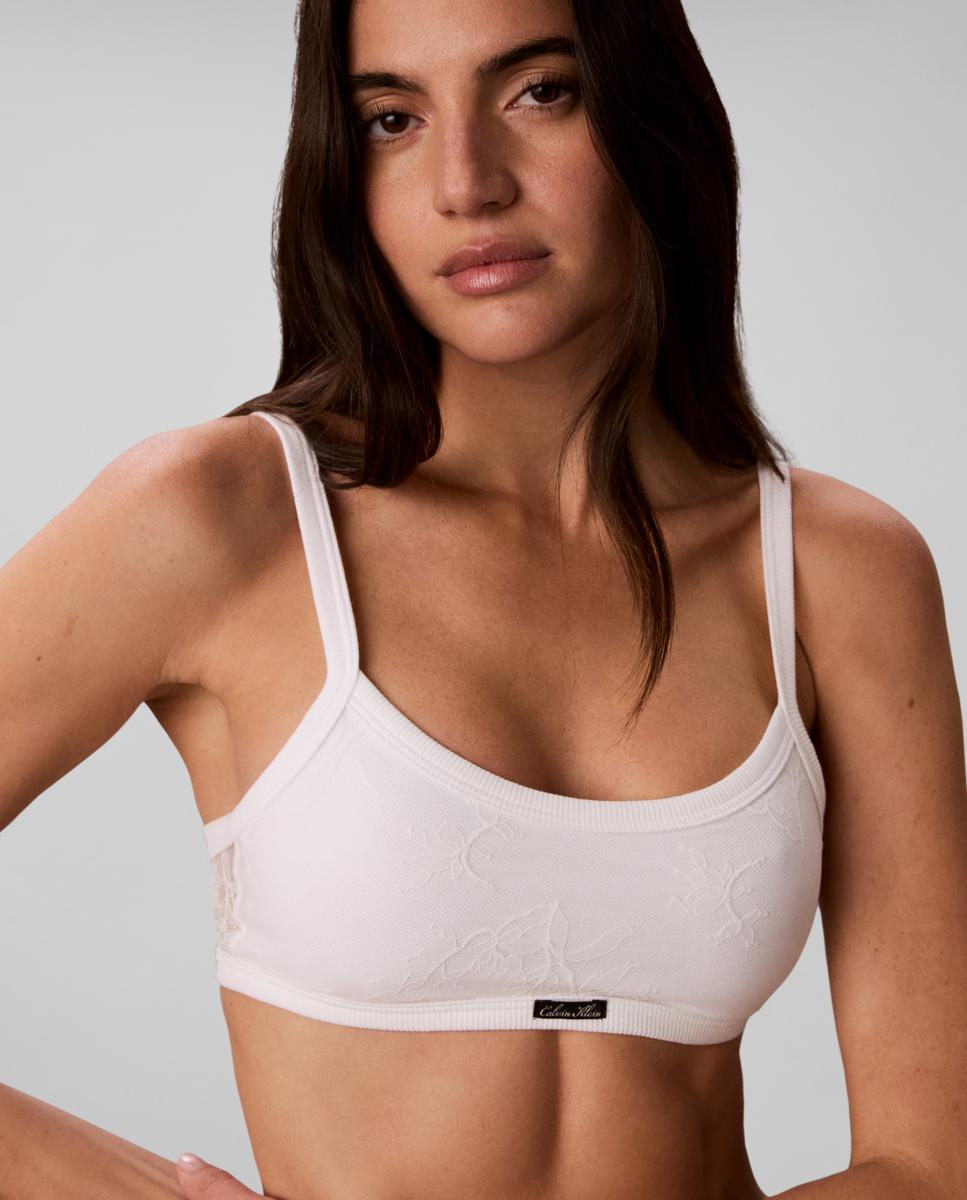 Sujetador bralette preformado - Calvin Klein - Blanco Blanco-3