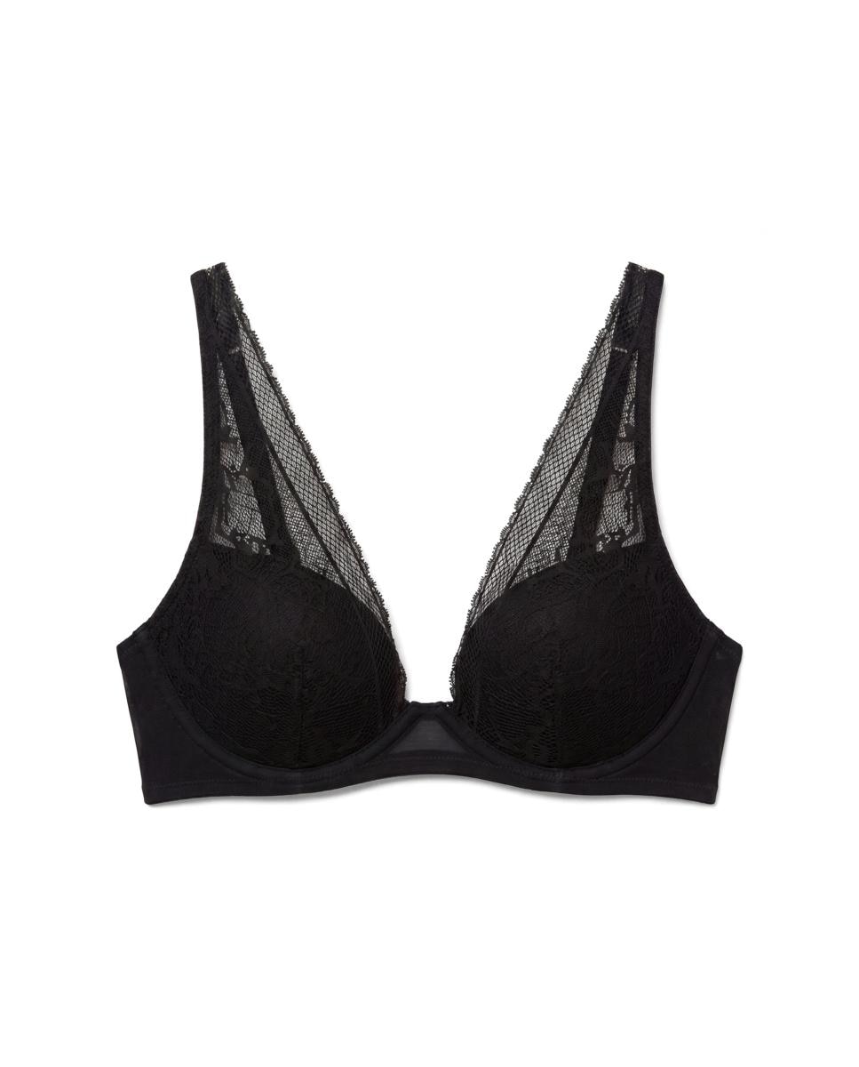 Soutien Decotado com Copa Moldada Preto-5
