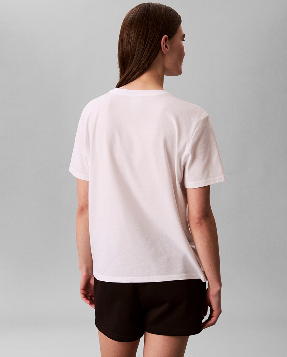 T-shirt de Manga Curta com Logótipo Commuter Branco-3