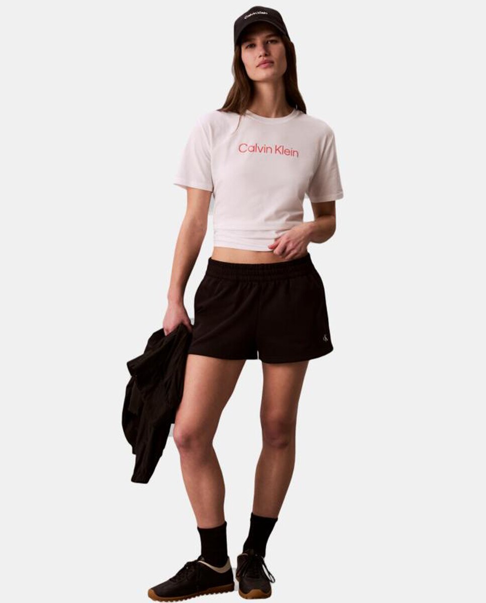 T-shirt de Manga Curta com Logótipo Commuter Branco-5