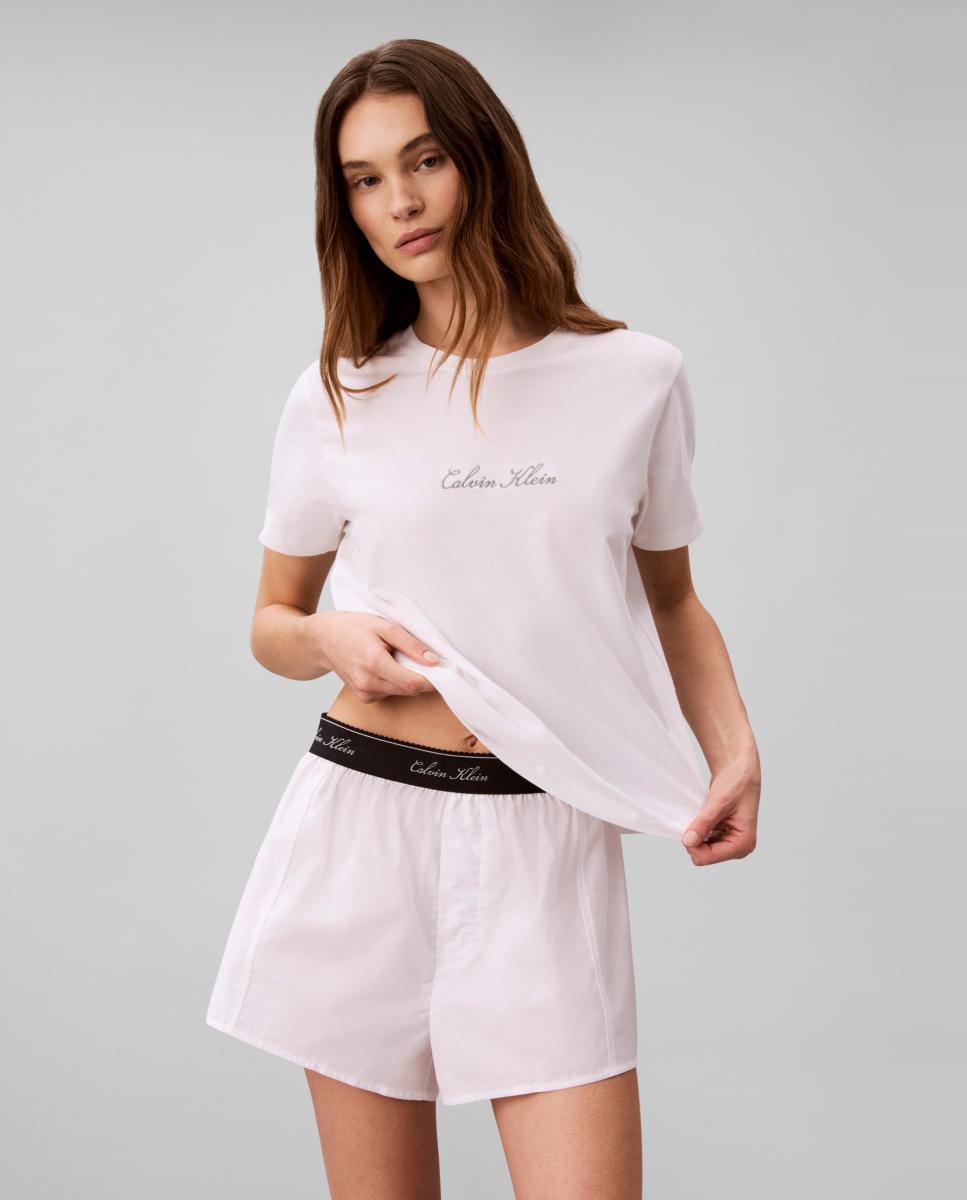 Conjunto de T-shirt e Calças Branco-2