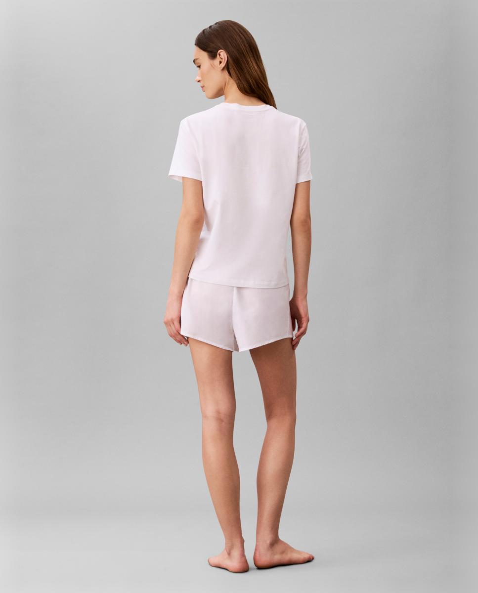 Conjunto de T-shirt e Calças Branco-3
