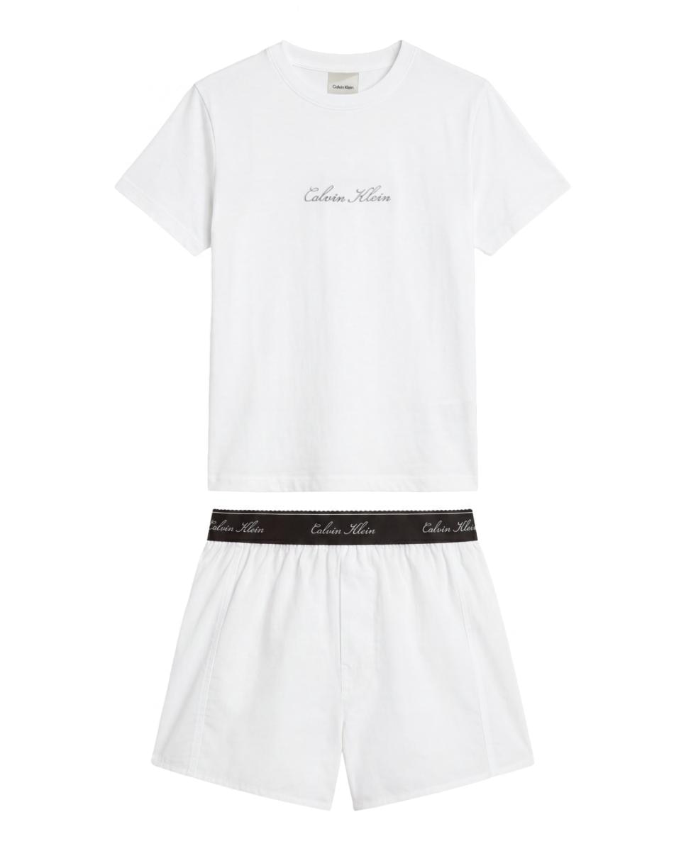 Conjunto de T-shirt e Calças Branco-6