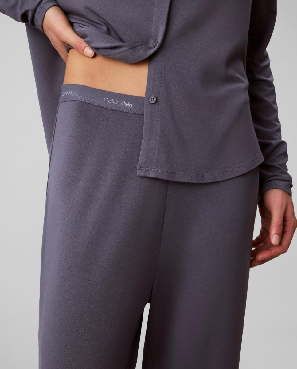 Set pijama de camisa y pantalón - Calvin Klein - Azul oscuro Azul oscuro-2