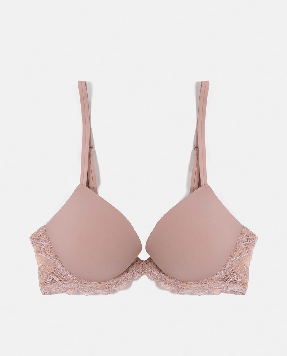 Sujetador con relleno SENSUAL STRETCH LACE - Calvin Klein - Beige Beige-1