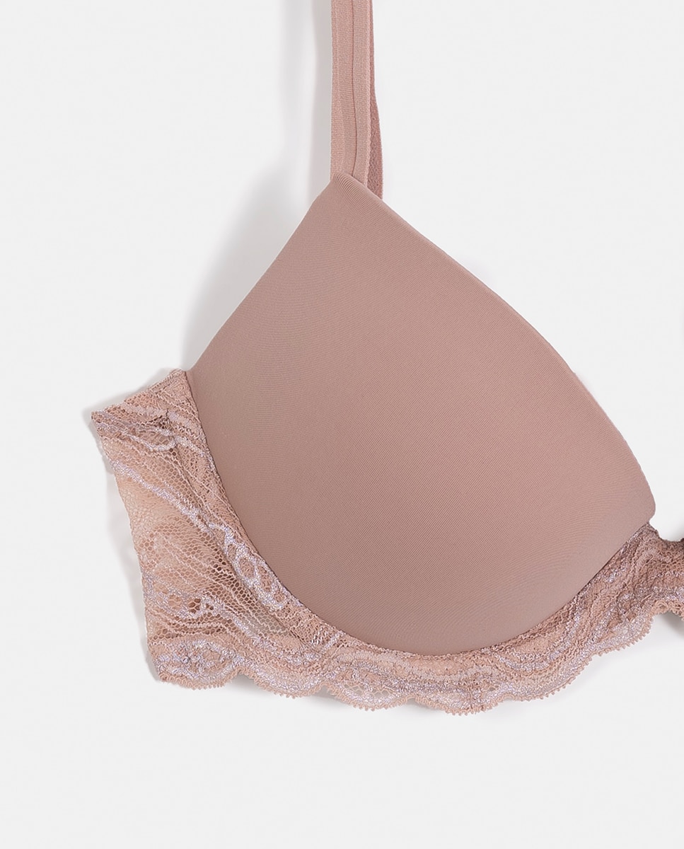 Sujetador con relleno SENSUAL STRETCH LACE - Calvin Klein - Beige Beige-2