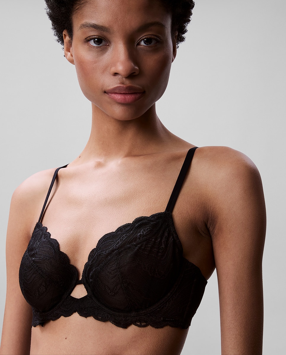 Soutien sem Copa Moldada Sensual Stretch Lace Preto-1