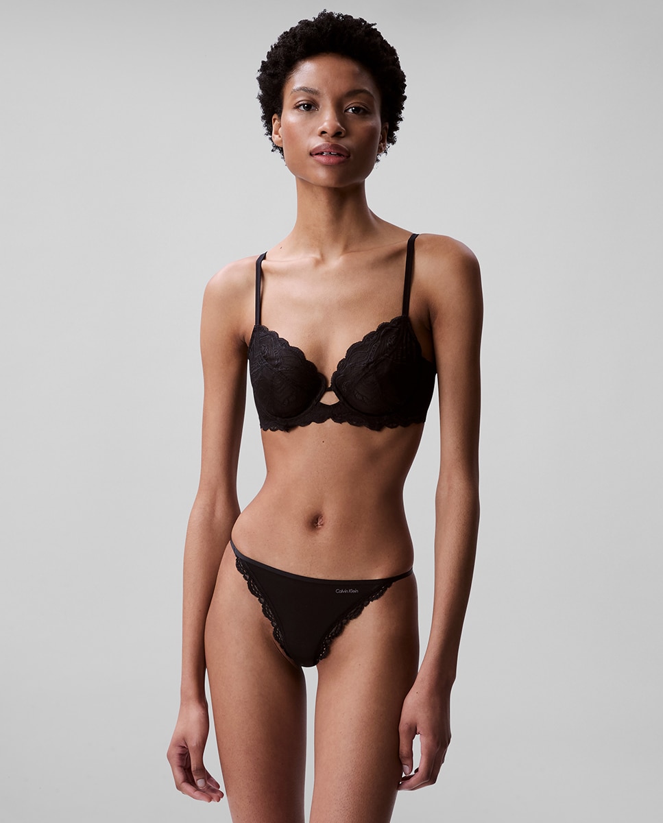 Soutien sem Copa Moldada Sensual Stretch Lace Preto-2