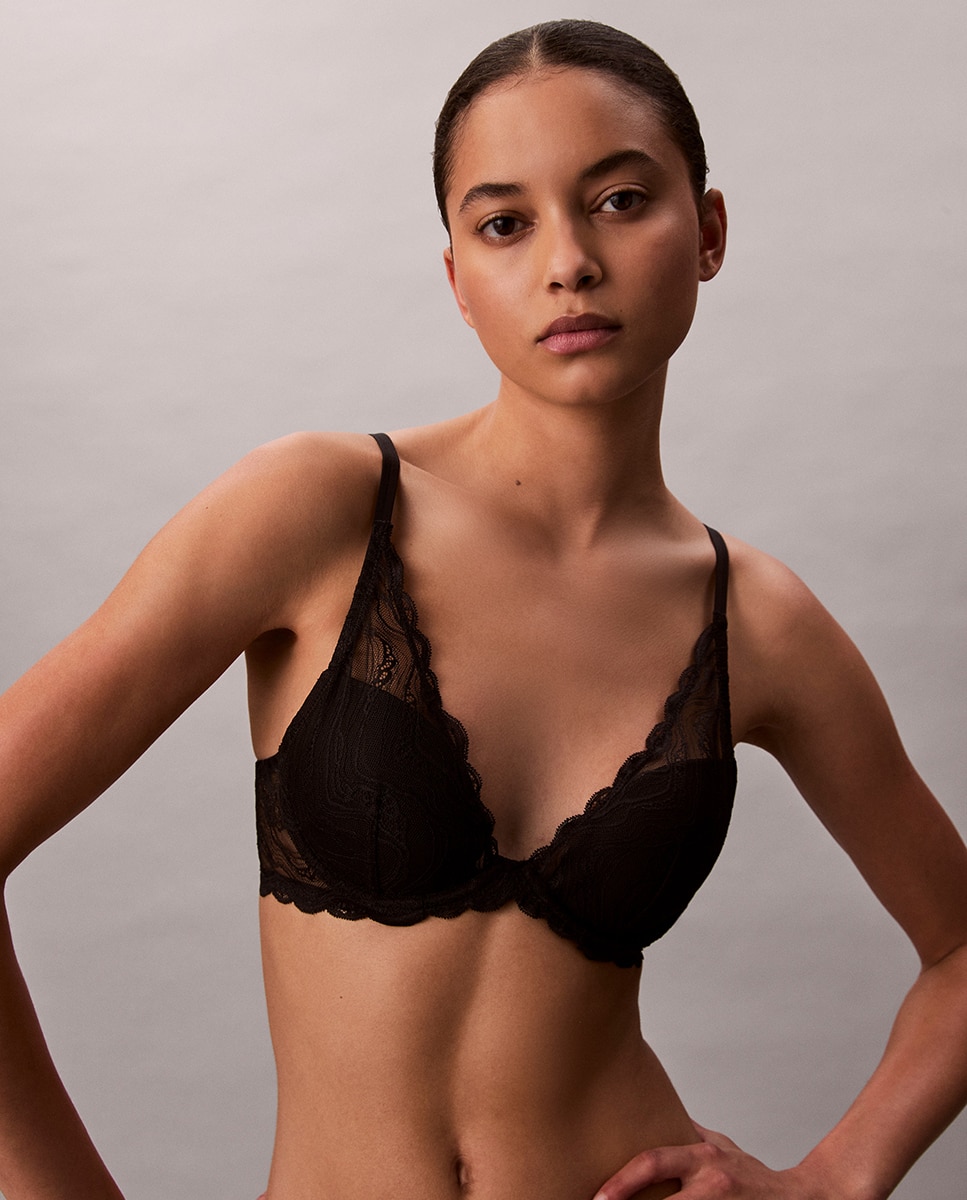 Soutien de Copa Moldada Sensual Stretch Lace Preto-1