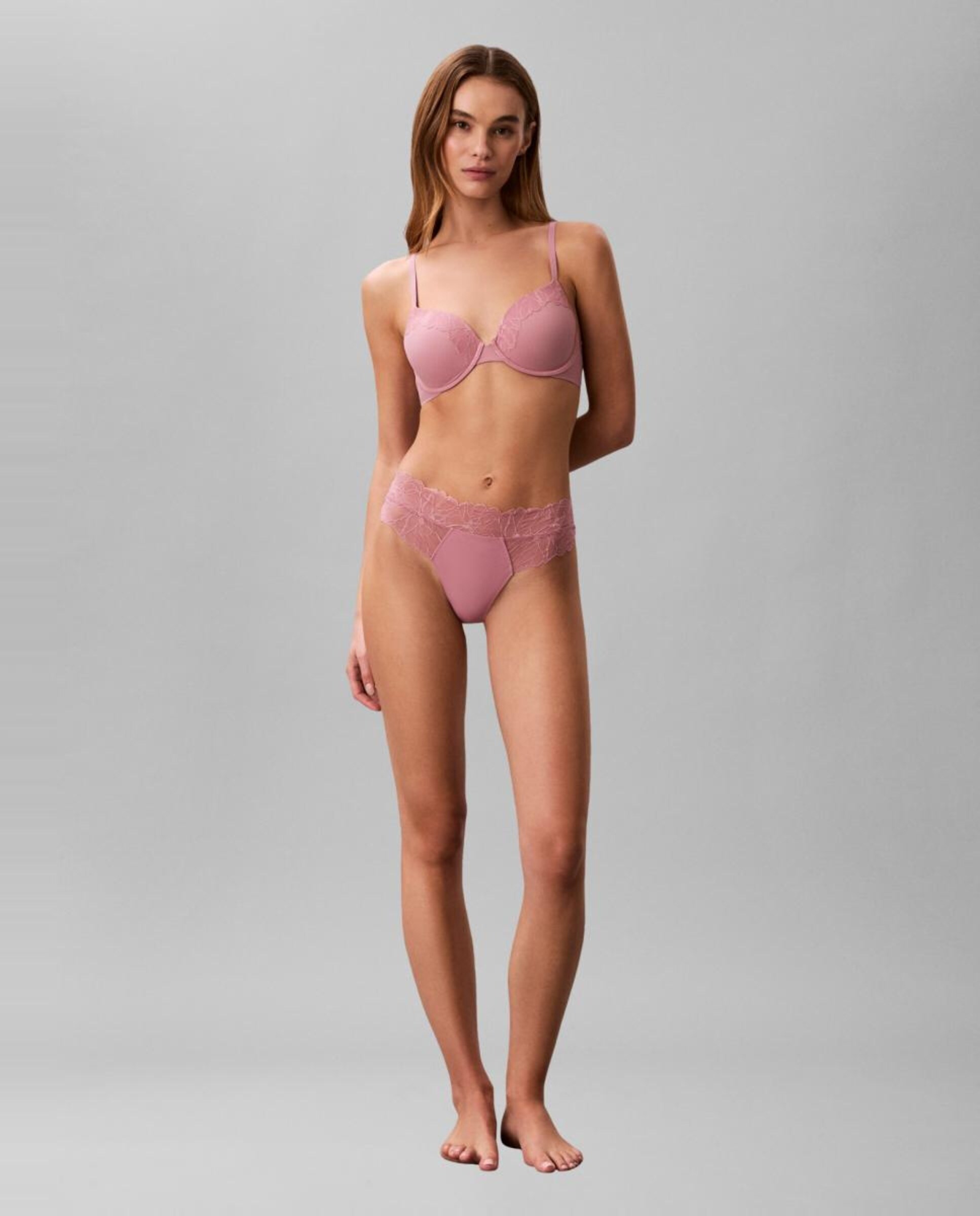Soutien com Aro e Copa Moldada Perfectly Fit Lace Rosa-2