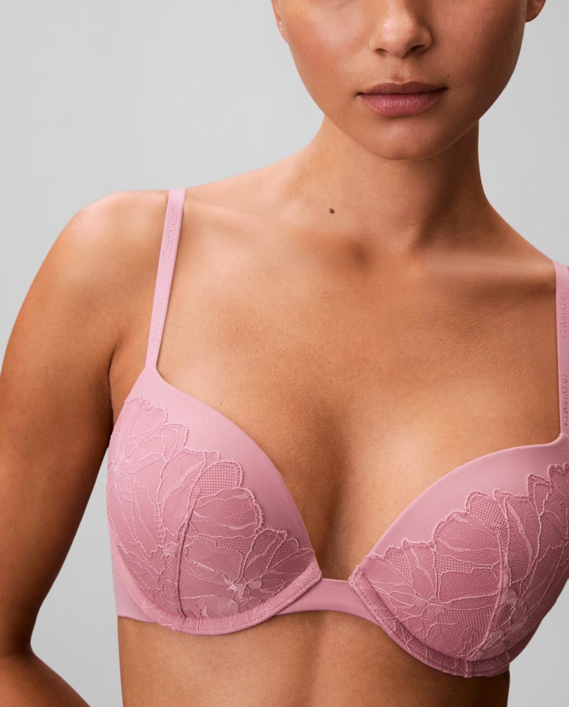 Soutien Decotado com Push-Up Perfectly Fit Lace Rosa-1