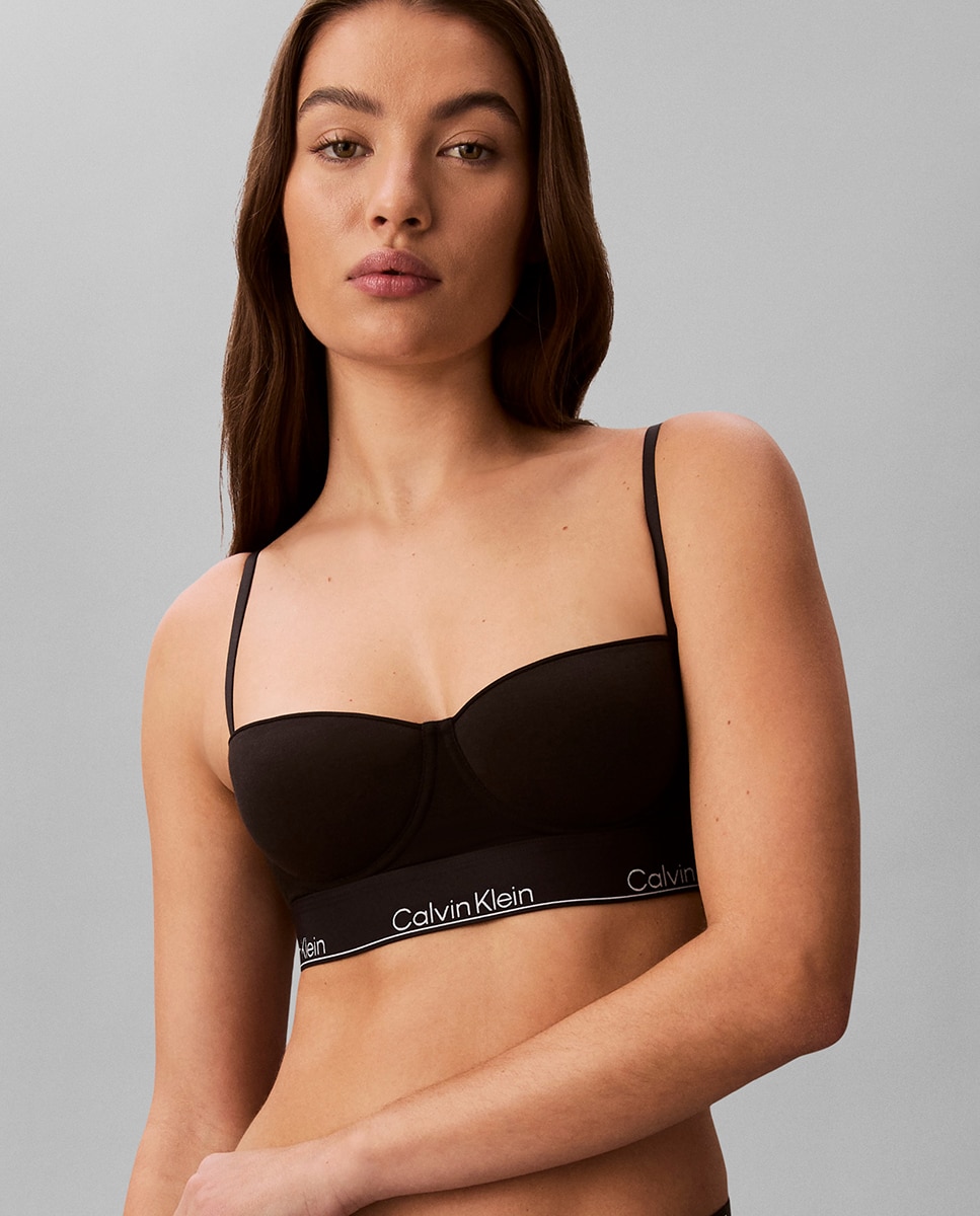 Soutien Balconette de Copa Moldada Icon Cotton Modal Preto-1