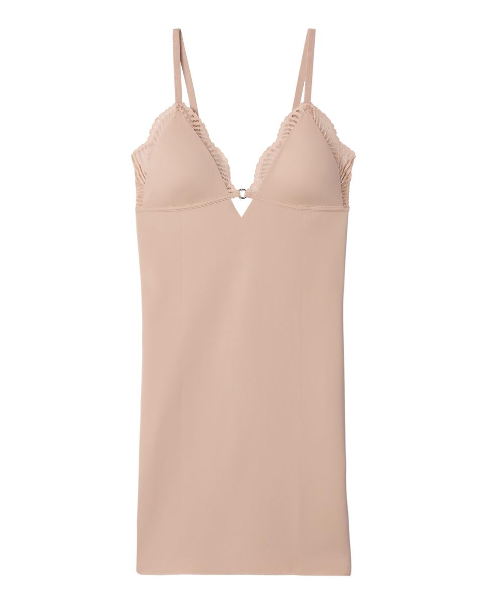 Vestido de Combinação Bege/Nude-7