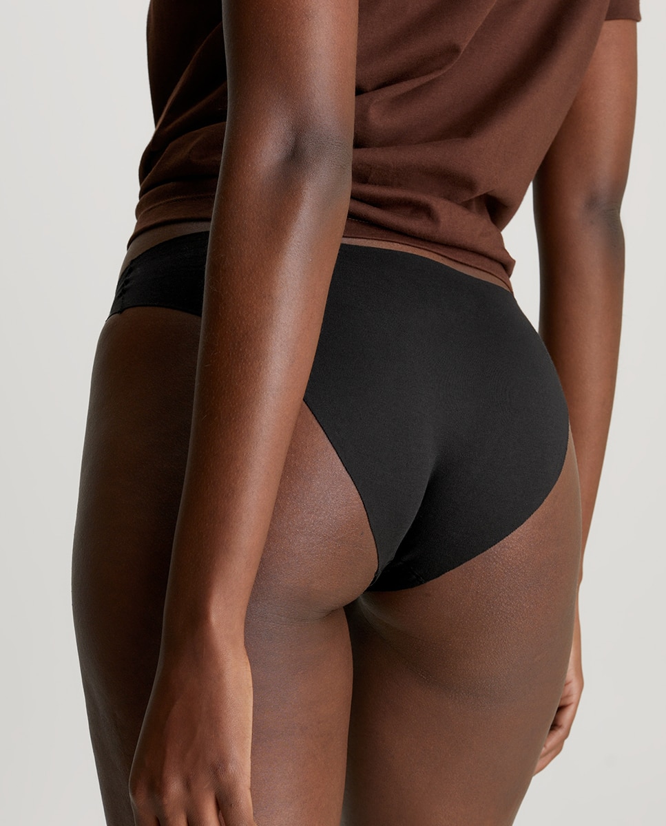 Cueca Clássica - Invisibles Cotton Preto-2
