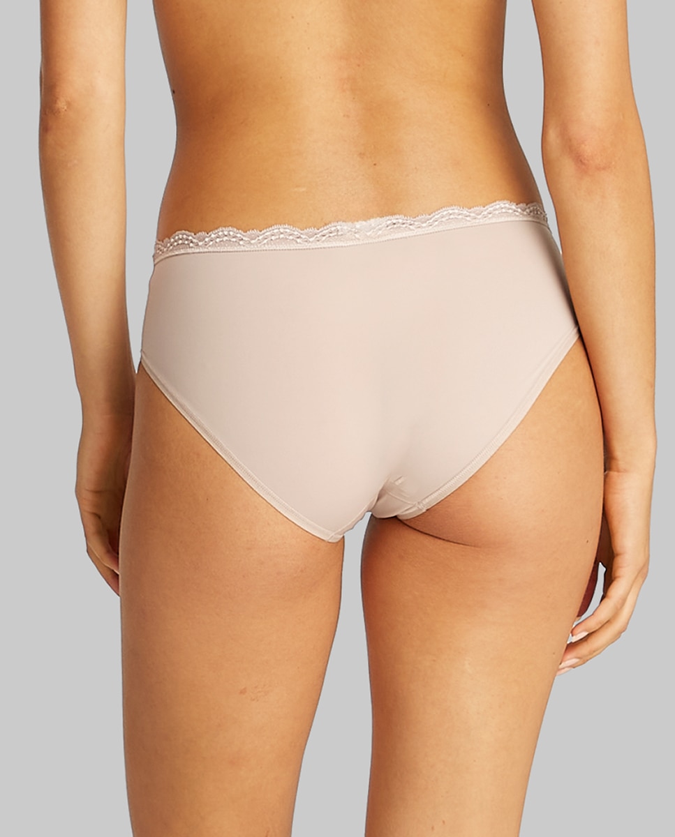 Cueca Hipster MF Stretch W Lace Bege-2
