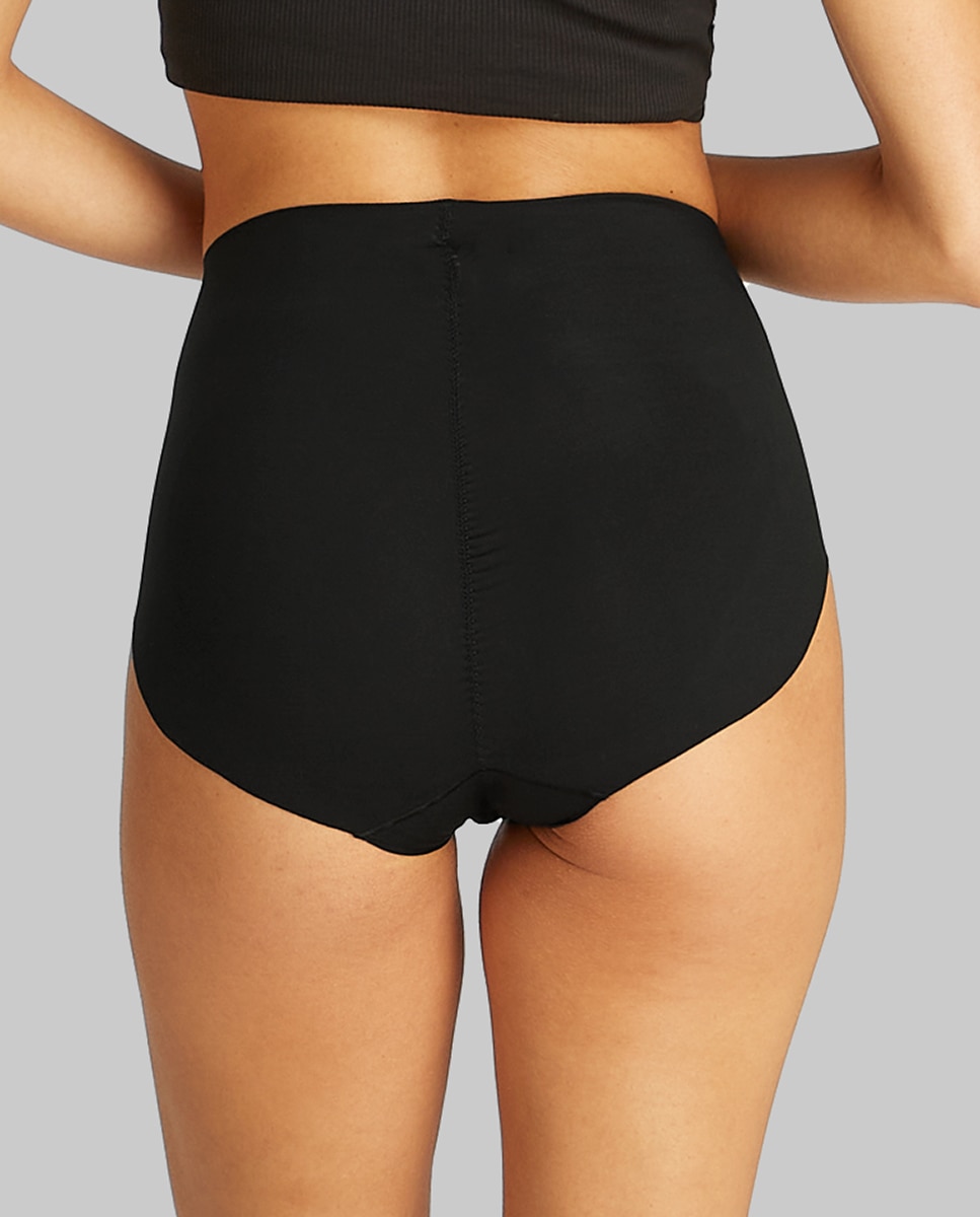 Cueca de Cintura Subida Moldadora Stay Put Mesh Preto-2