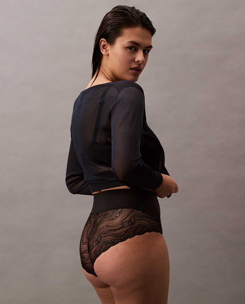Cueca Culotte Individual Sensual Stretch Lace Preto-3