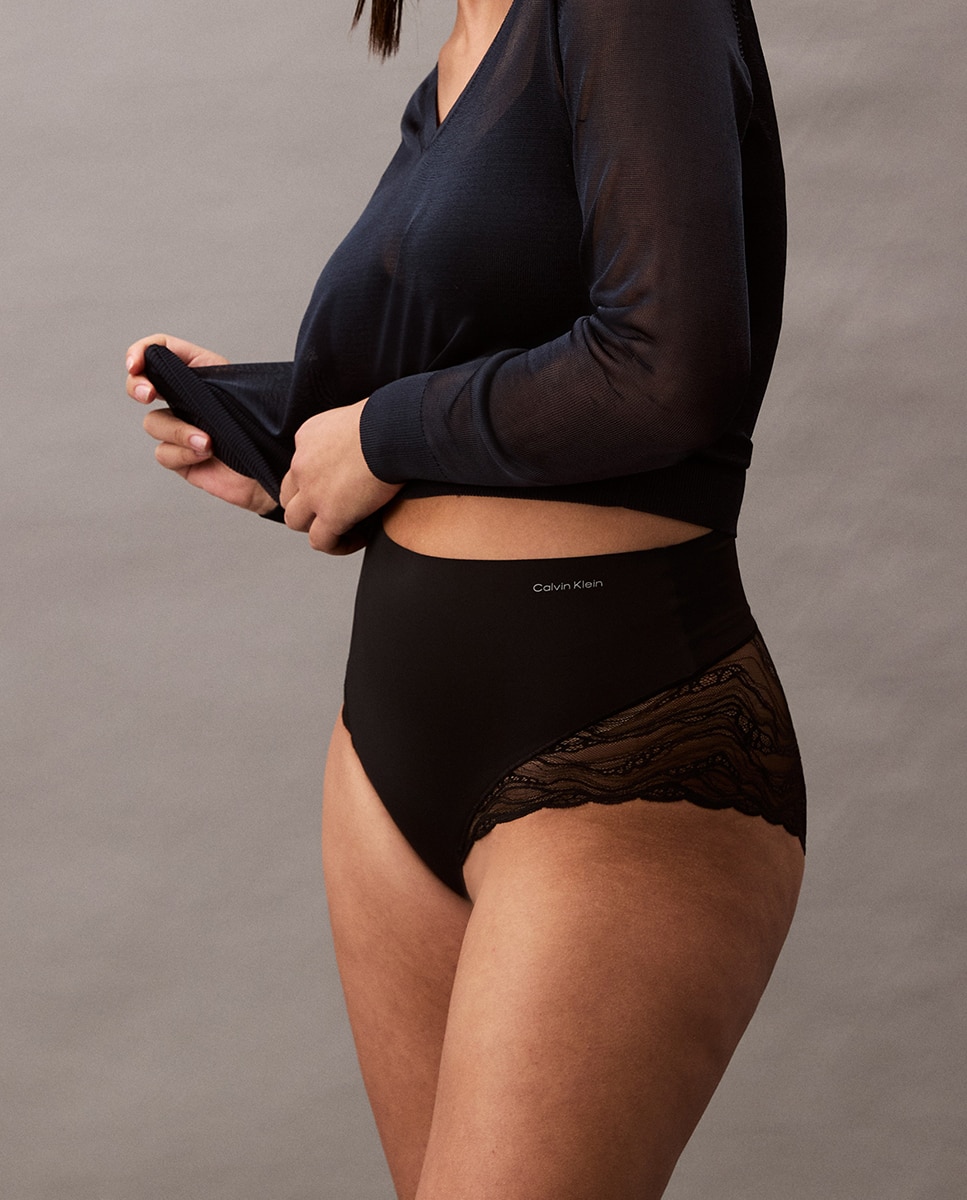 Cueca Culotte Individual Sensual Stretch Lace Preto-6