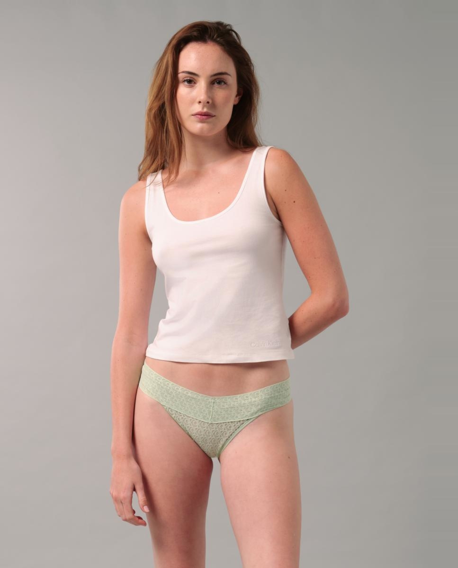 Cueca de Cintura Baixa Icon Logo Lace Verde-2