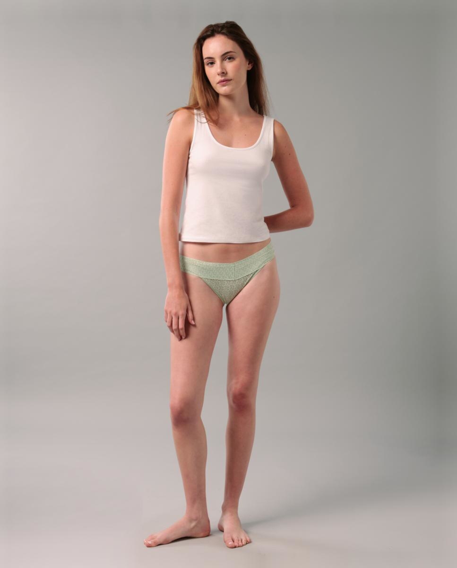 Cueca de Cintura Baixa Icon Logo Lace Verde-3
