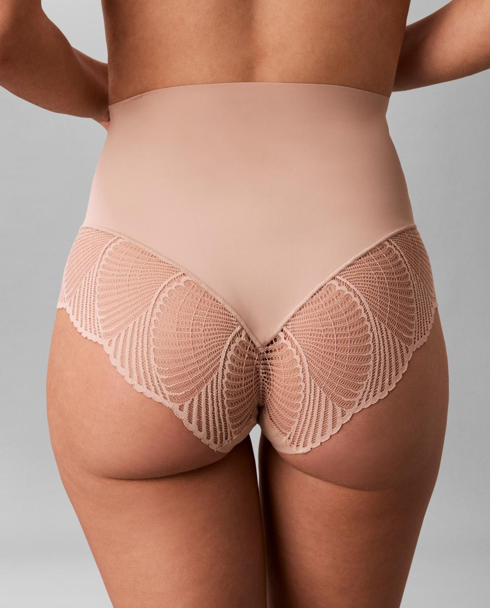 Cueca Adelgaçante de Cintura Subida Individual Bege/Nude-2