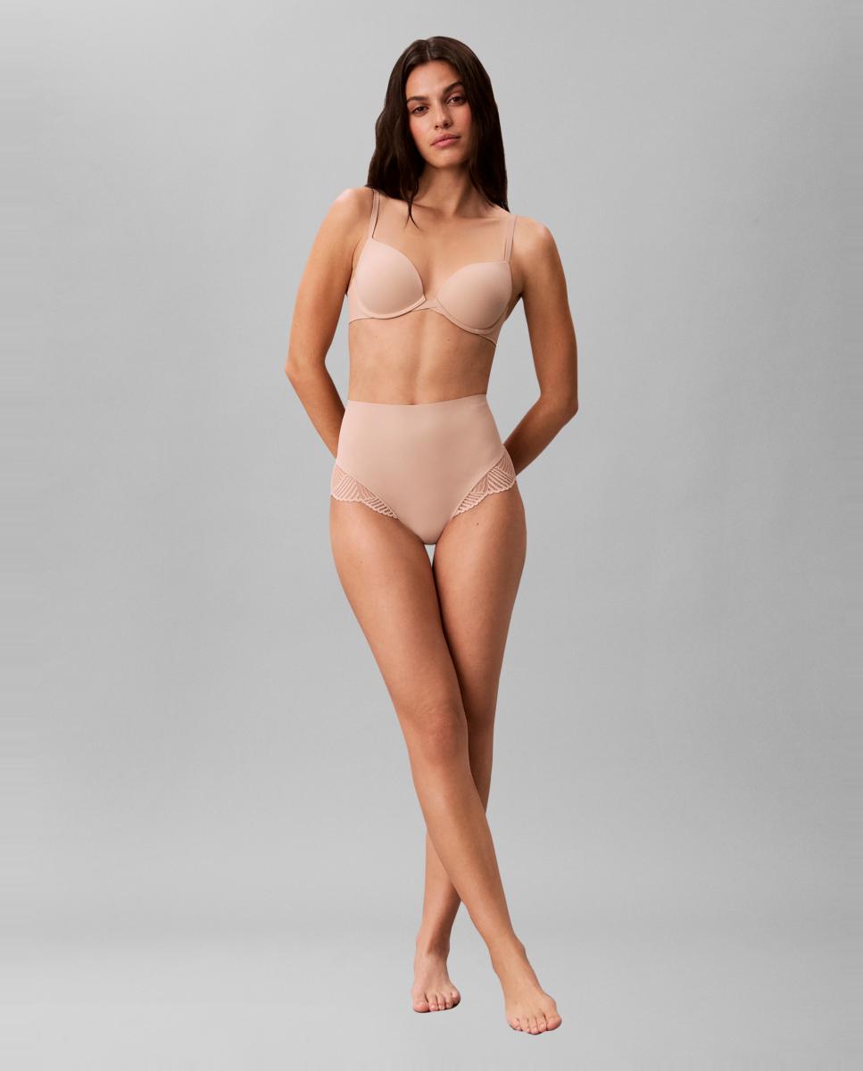 Cueca Adelgaçante de Cintura Subida Individual Bege/Nude-6