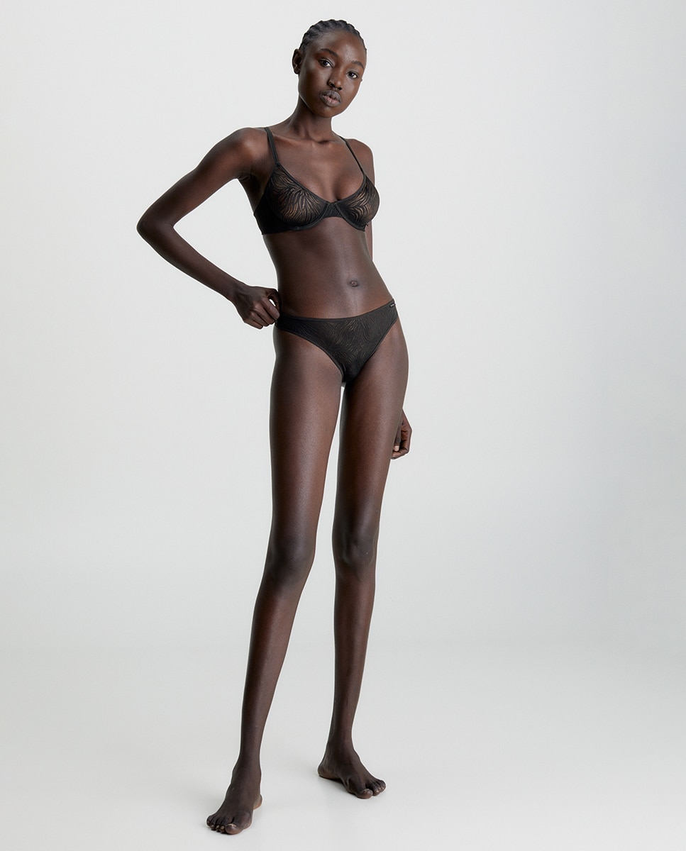 Tanga - Sheer Marq Lace Preto-1